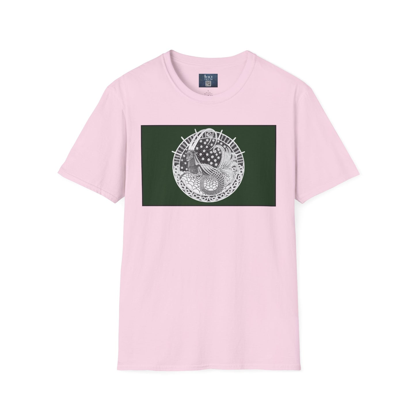 Capricorn Zodiac Crew Neck T-Shirt – Hand-Drawn Celestial Design (Non-AI) Universal