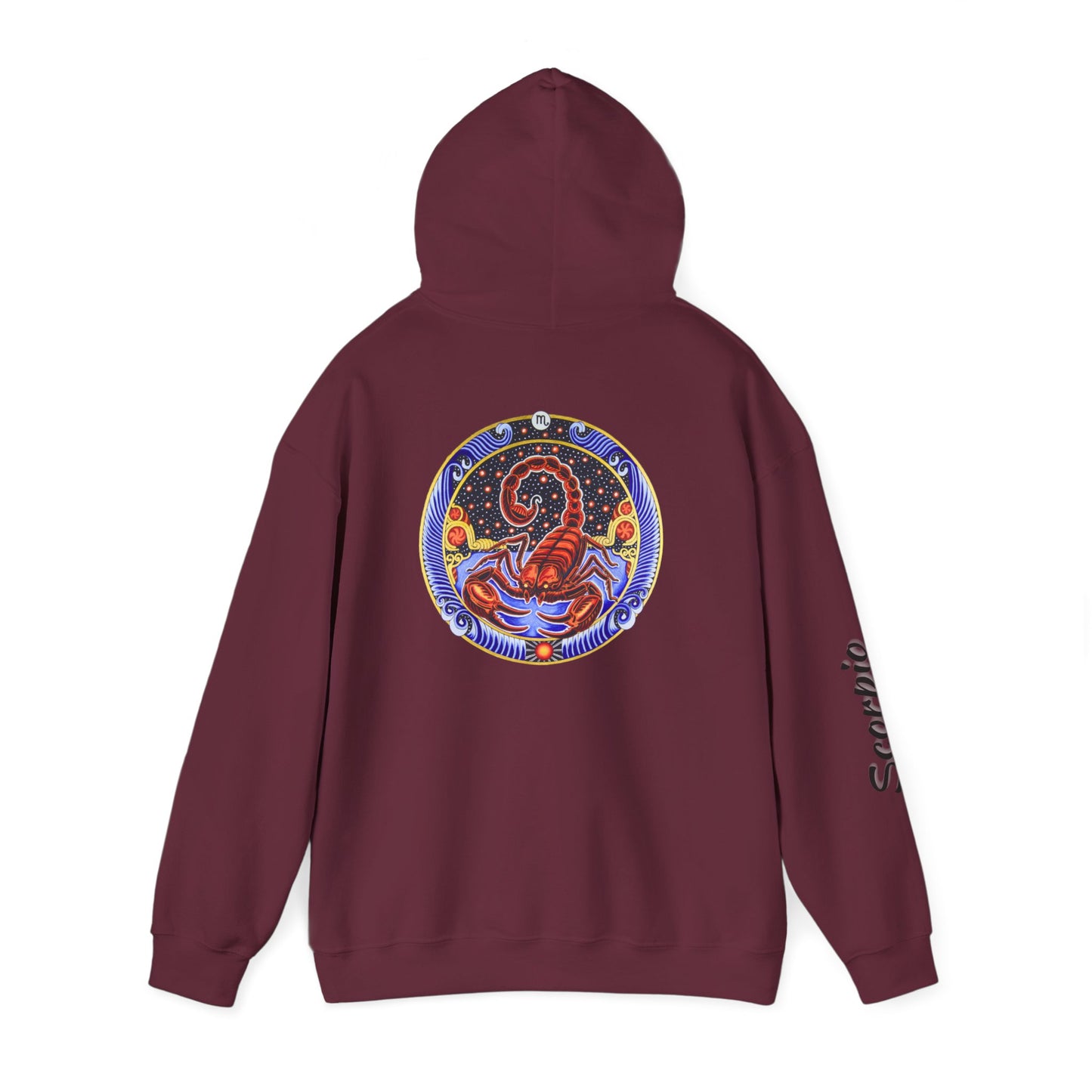 Scorpio Zodiac Hoodie – Hand-Drawn Celestial Design (Non-AI)