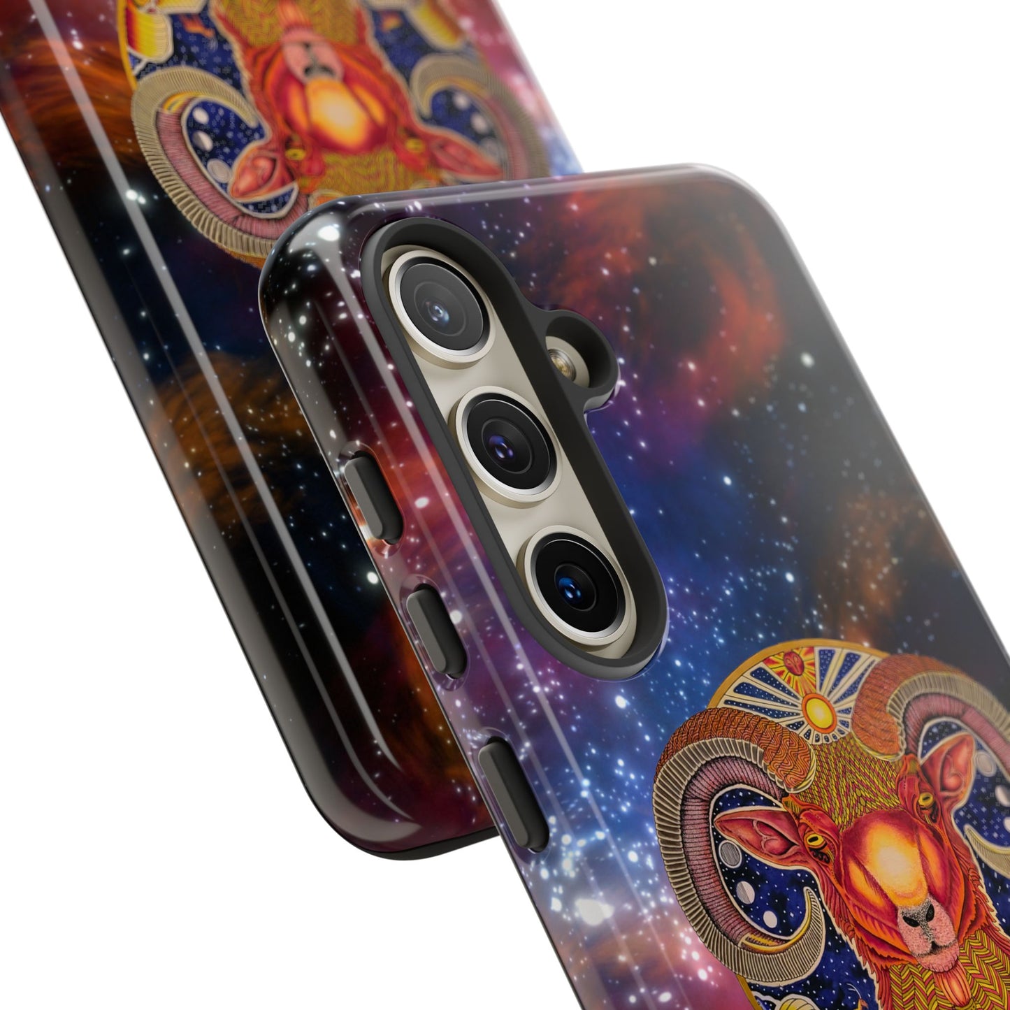Aries Zodiac Tough Phone Case – Hand-Drawn Celestial Design (Non-AI)