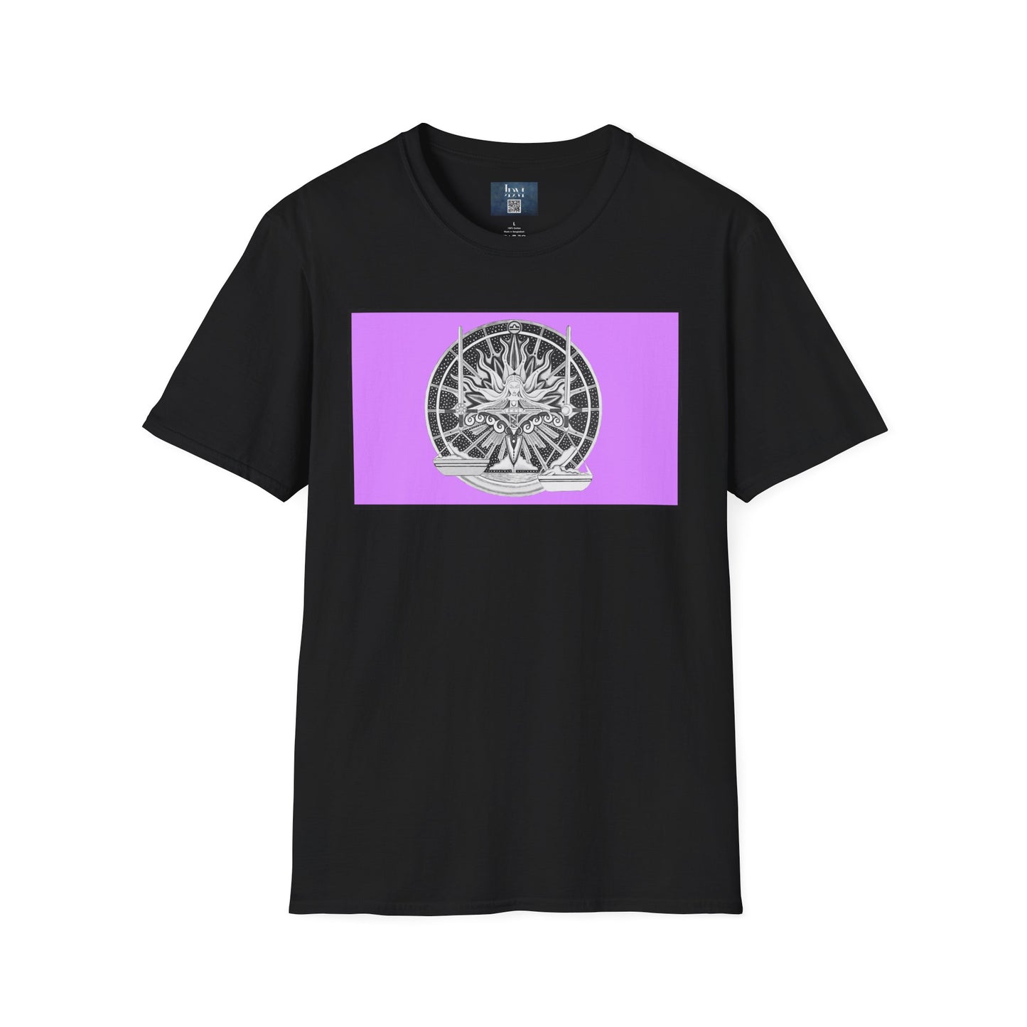 Libra Zodiac Crew Neck T-Shirt – Hand-Drawn Celestial Design (Non-AI)  Universal