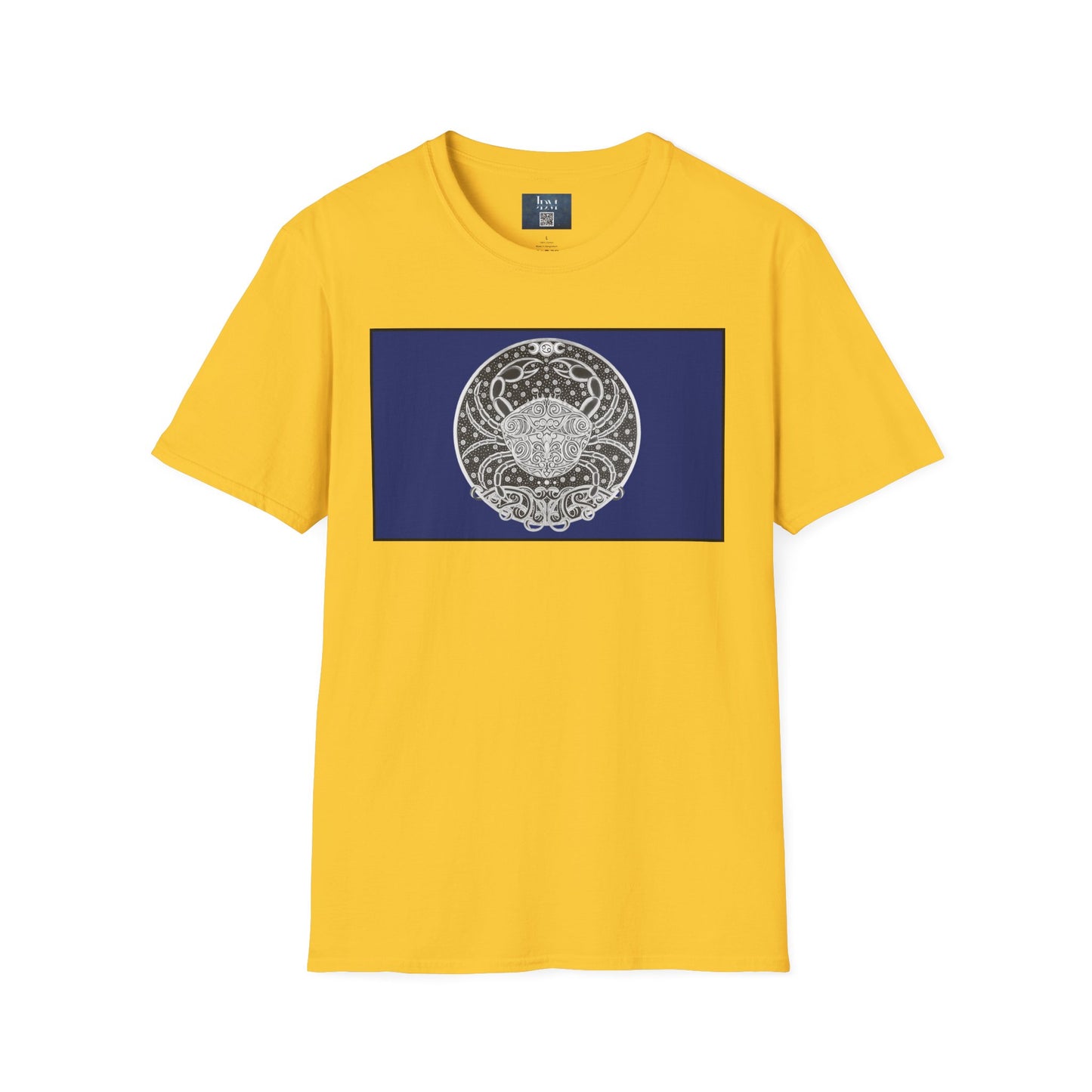 Cancer Zodiac Crew Neck T-Shirt – Hand-Drawn Celestial Design (Non-AI) Universal