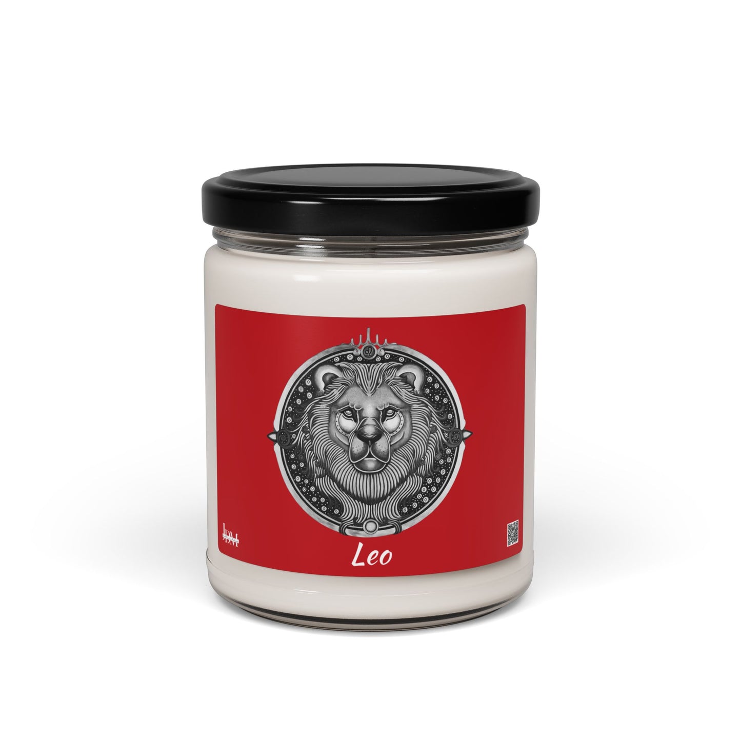 Hand-Drawn Leo Zodiac Soy Candle | Astrology Horoscope | Celestial Scented Vegan Candle | Fire Sign Birthday Gift | Non-AI Original Art | Universal Decor