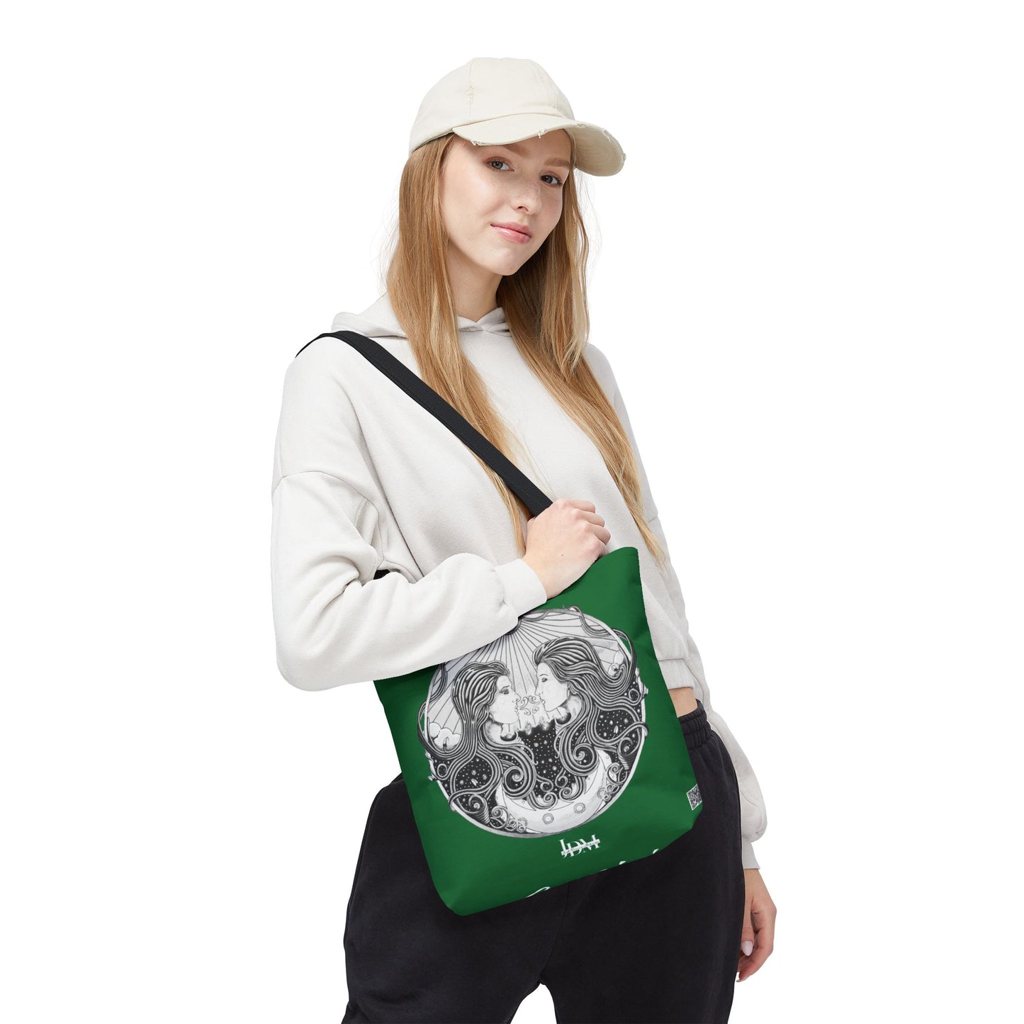 Gemini Zodiac Tote Bag - Hand-Drawn Celestial Design (Non-AI) Universal