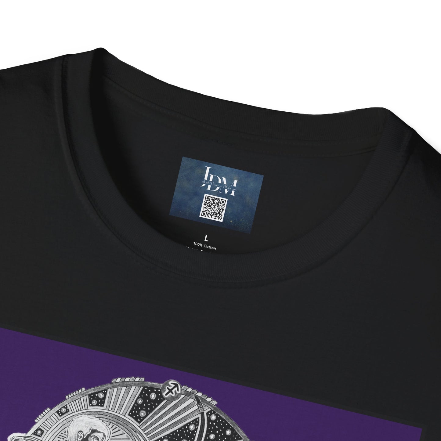 Sagittarius Zodiac Crew Neck T-Shirt – Hand-Drawn Celestial Design (Non-AI) Universal