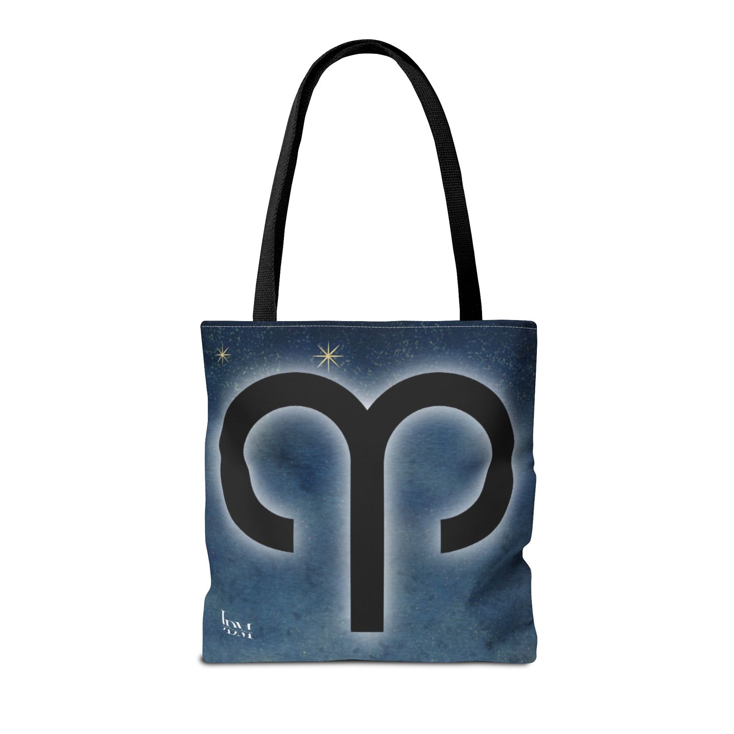 Aries Zodiac Tote Bag - Hand-Drawn Celestial Design (Non-AI)