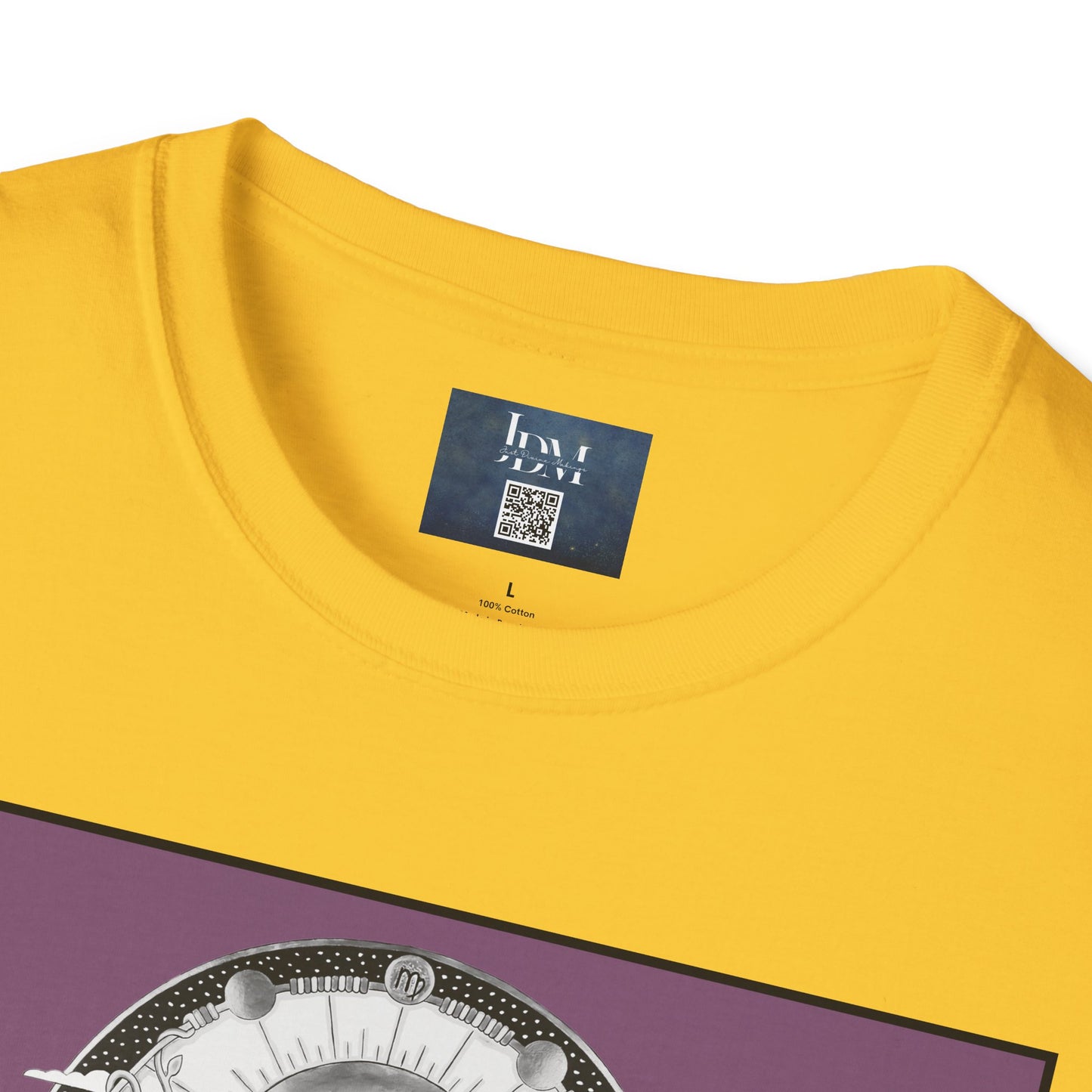 Virgo Zodiac Crew Neck T-Shirt – Hand-Drawn Celestial Design (Non-AI) Universal