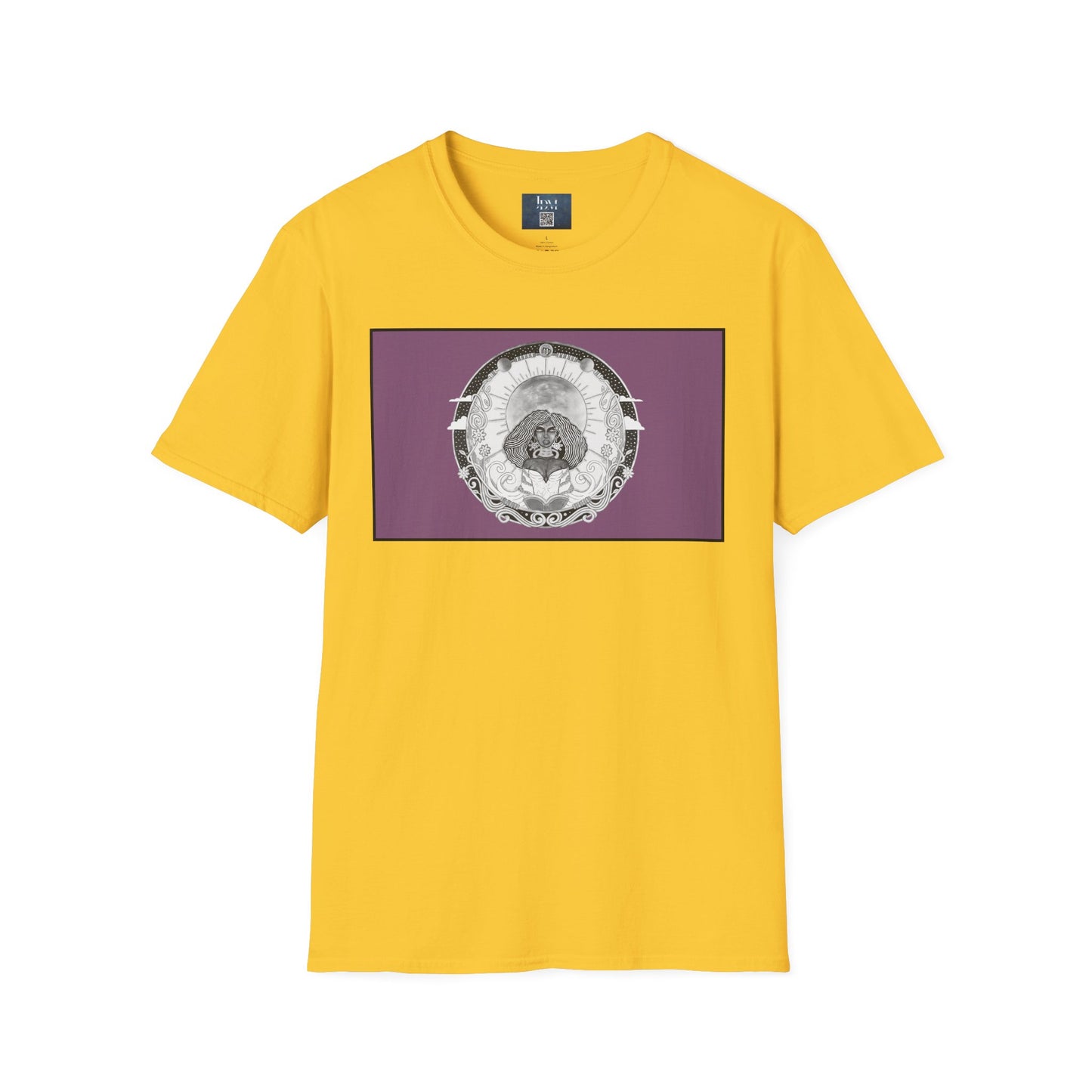 Virgo Zodiac Crew Neck T-Shirt – Hand-Drawn Celestial Design (Non-AI) Universal