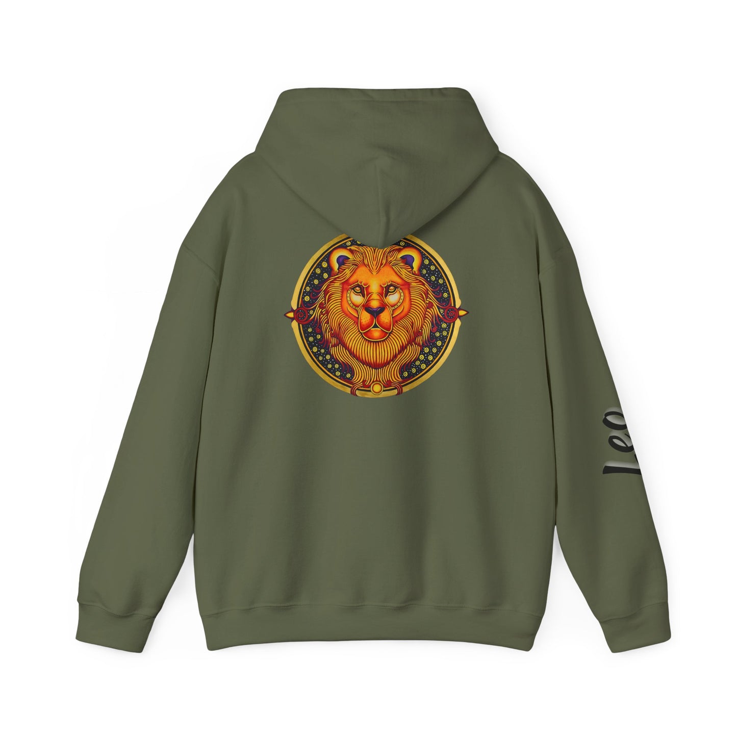 Leo Zodiac Hoodie – Hand-Drawn Celestial Design (Non-AI)