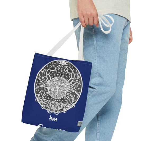Cancer Zodiac Tote Bag - Hand-Drawn Celestial Design (Non-AI) Universal