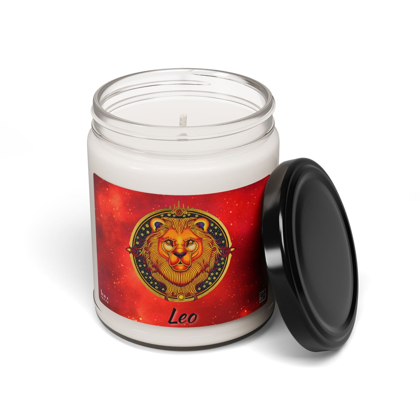 Leo Zodiac Soy Candle – Hand-Drawn Celestial Design (Non-AI)