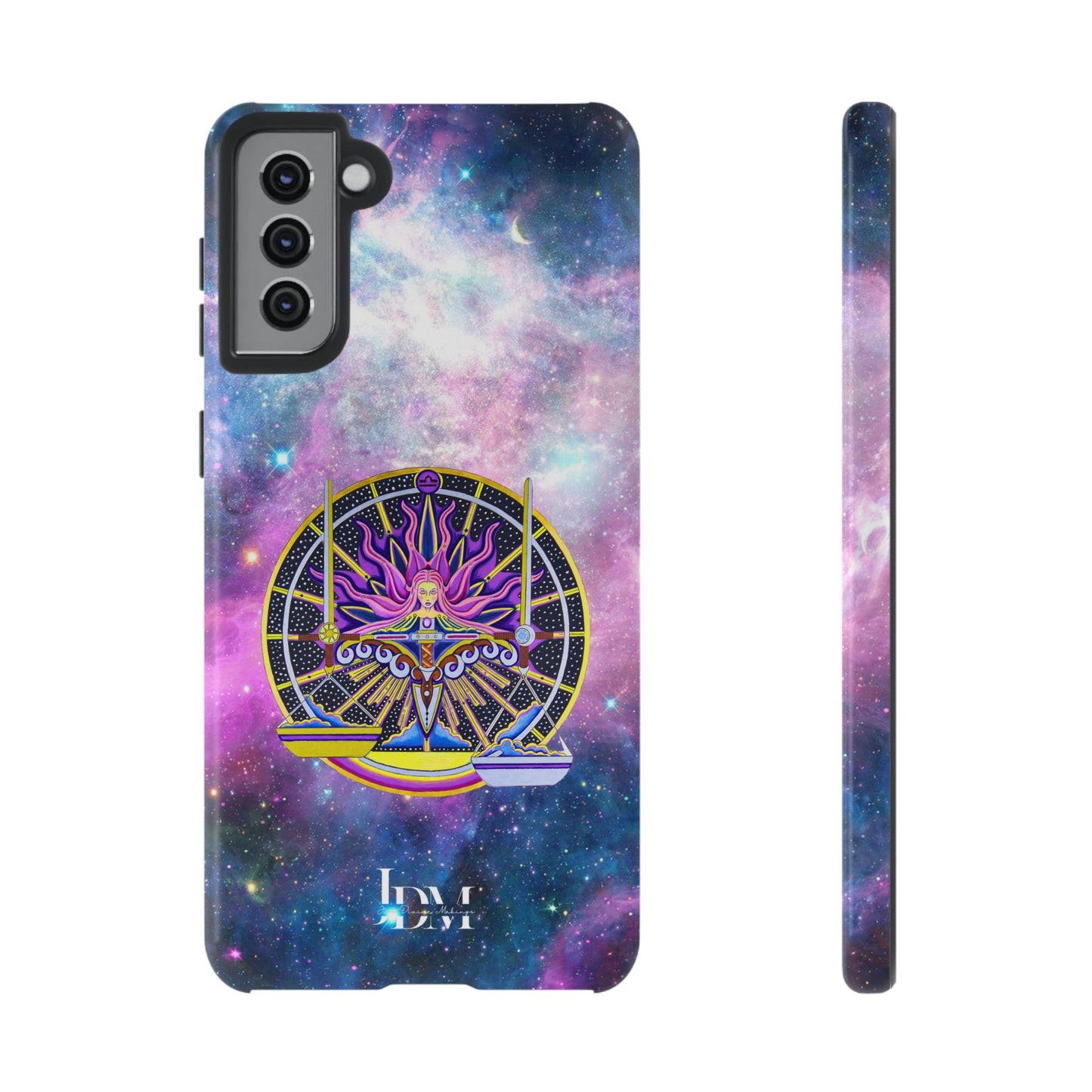 Libra Zodiac Tough Phone Case – Hand-Drawn Celestial Design (Non-AI)