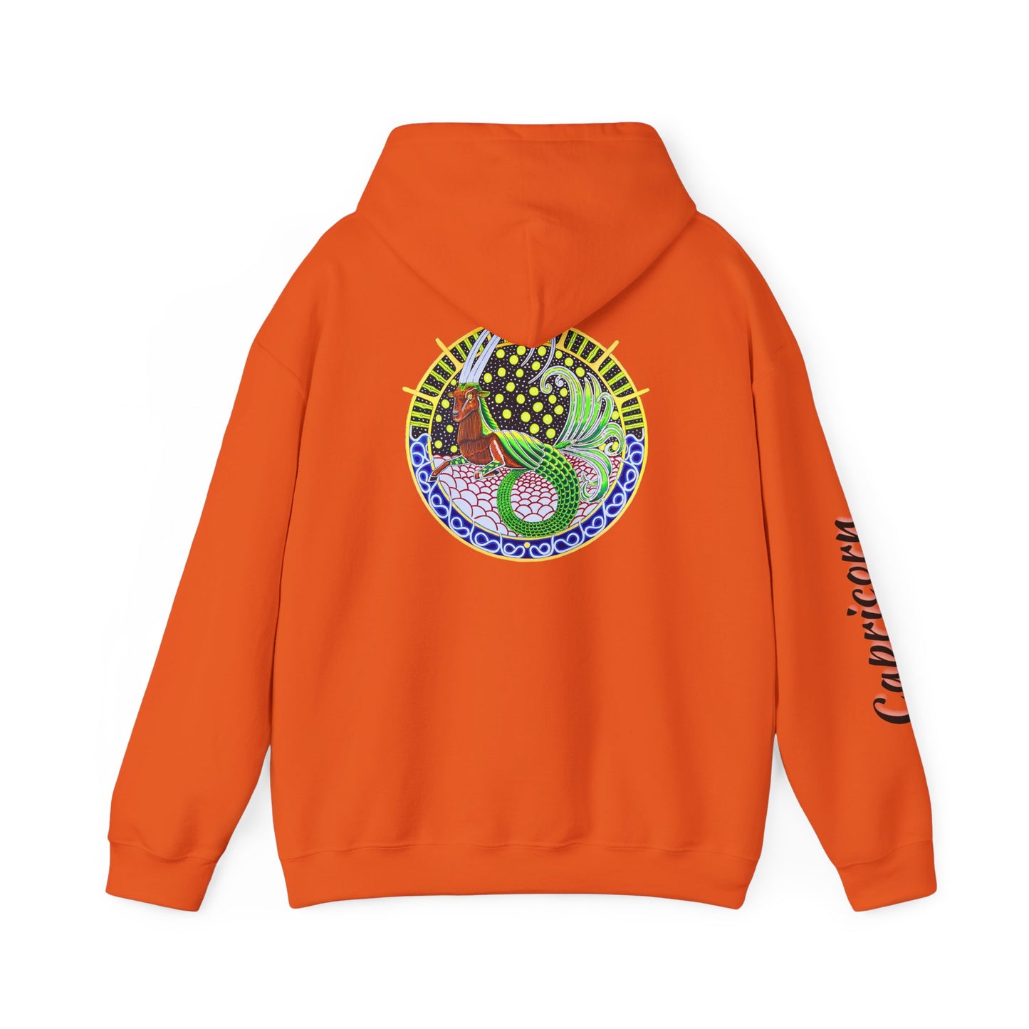 Capricorn Zodiac Hoodie – Hand-Drawn Celestial Design (Non-AI)