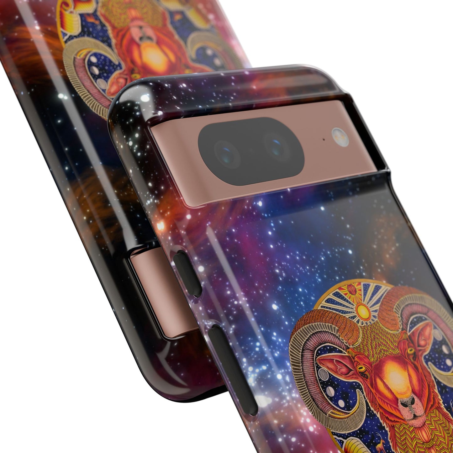 Aries Zodiac Tough Phone Case – Hand-Drawn Celestial Design (Non-AI)