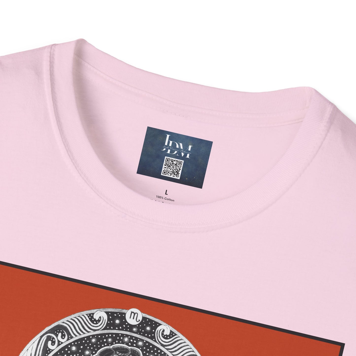 Scorpio Zodiac Crew Neck T-Shirt – Hand-Drawn Celestial Design (Non-AI) Universal