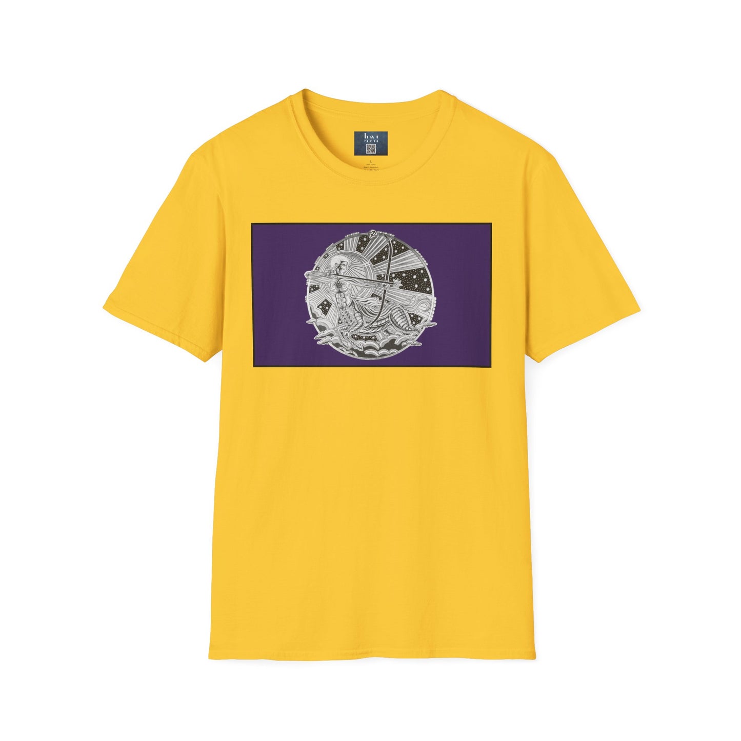 Sagittarius Zodiac Crew Neck T-Shirt – Hand-Drawn Celestial Design (Non-AI) Universal