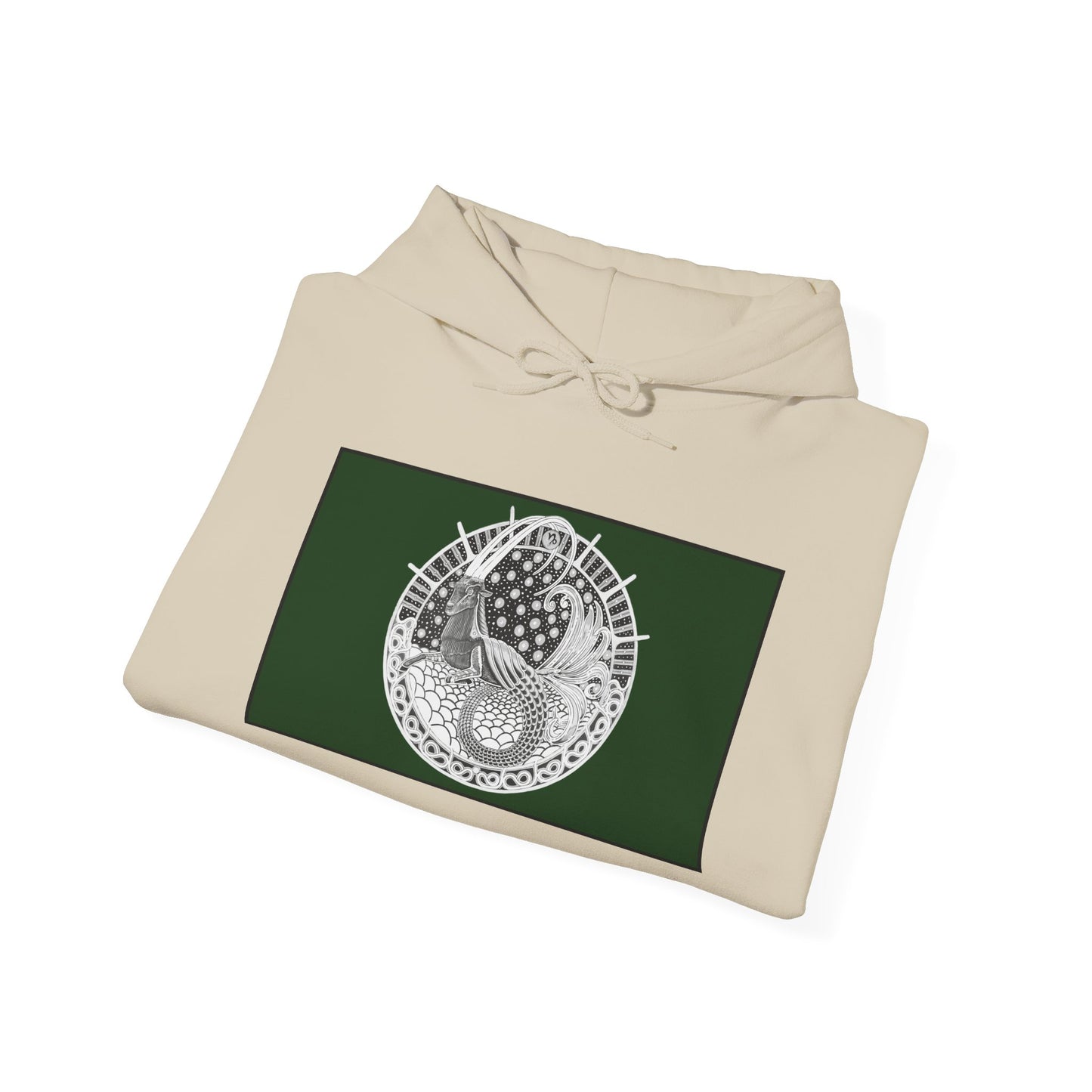 Capricorn Zodiac Hoodie – Hand-Drawn Celestial Design (Non-AI) Universal