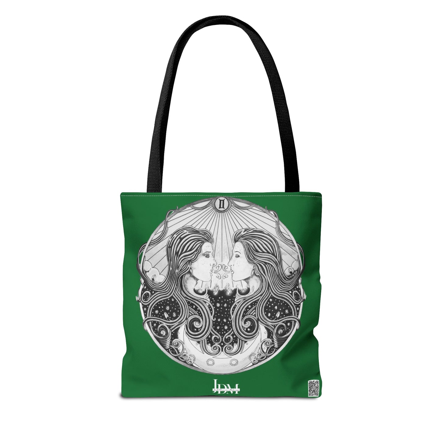 Gemini Zodiac Tote Bag - Hand-Drawn Celestial Design (Non-AI) Universal