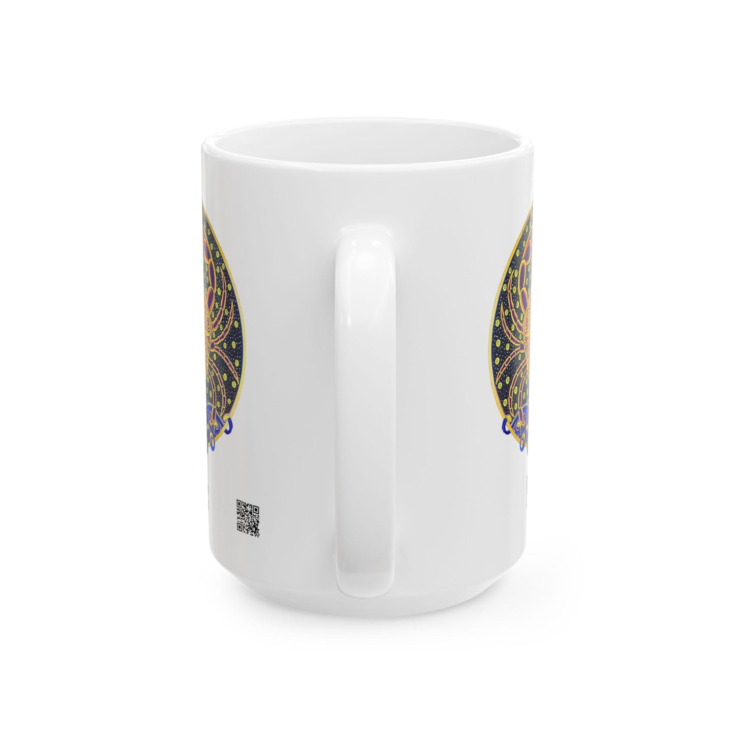Cancer Zodiac Mug – Hand-Drawn Celestial Design (Non-AI)