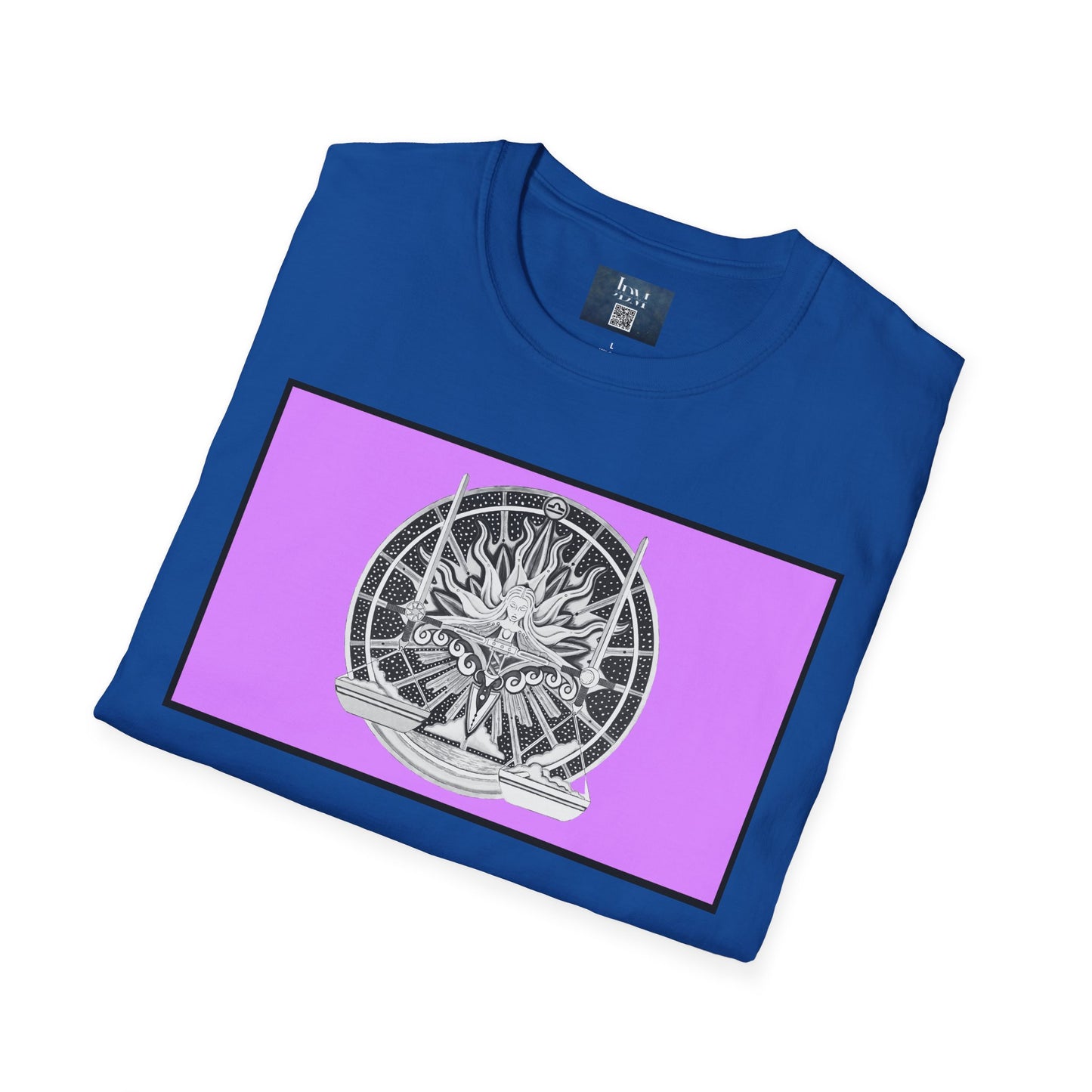 Libra Zodiac Crew Neck T-Shirt – Hand-Drawn Celestial Design (Non-AI)  Universal