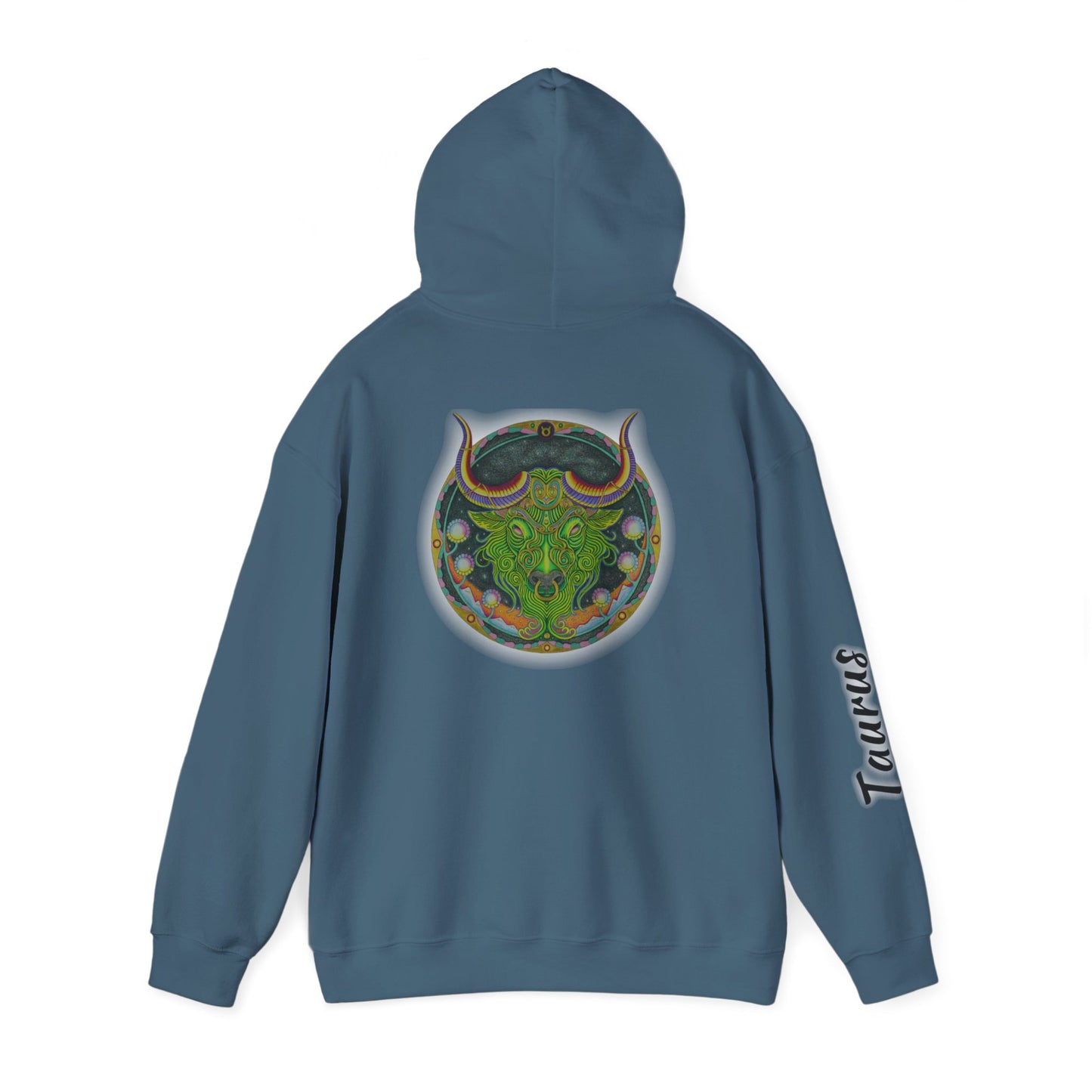 Taurus Zodiac Hoodie - Hand-Drawn Celestial Design (Non-AI)