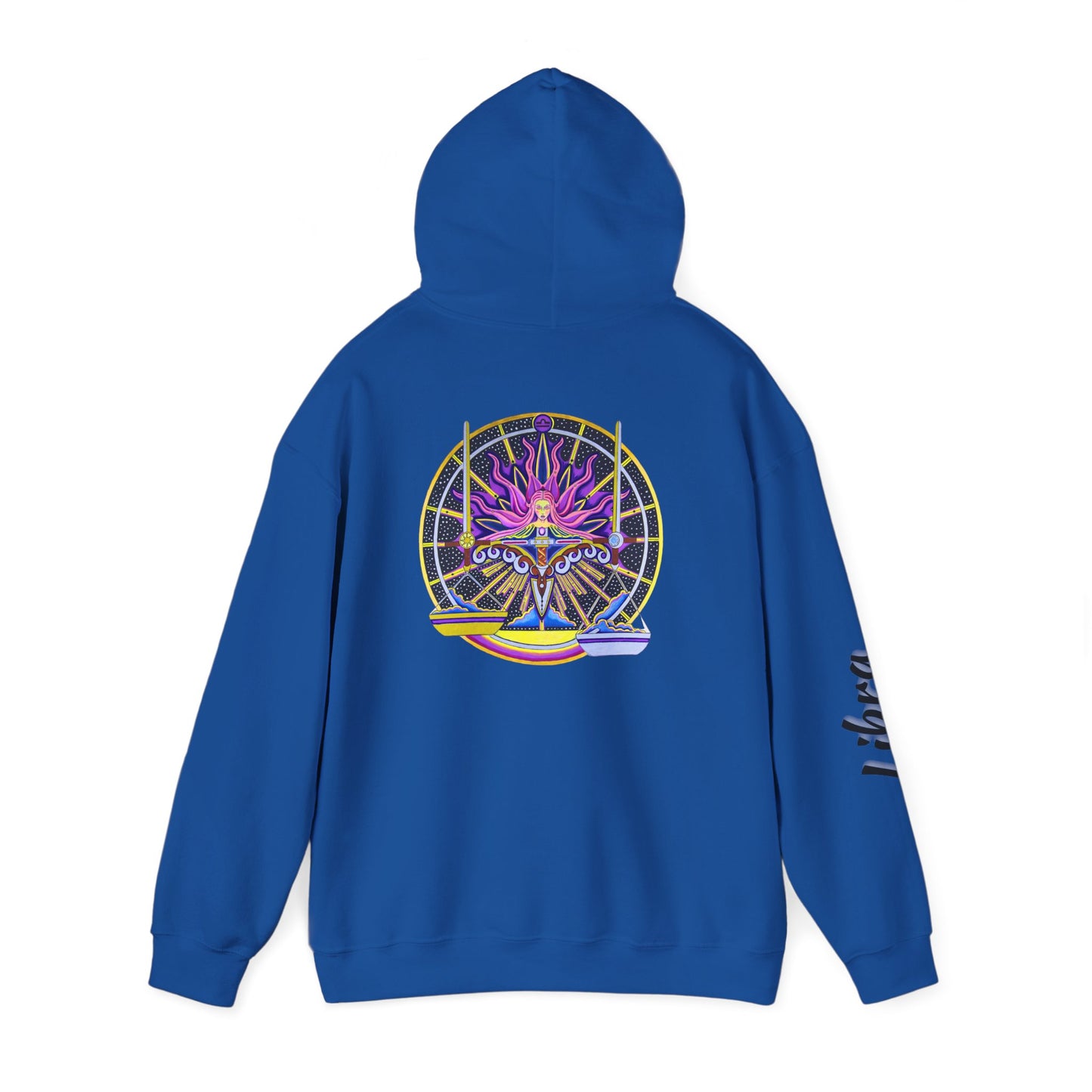 Libra Zodiac Hoodie – Hand-Drawn Celestial Design (Non-AI)