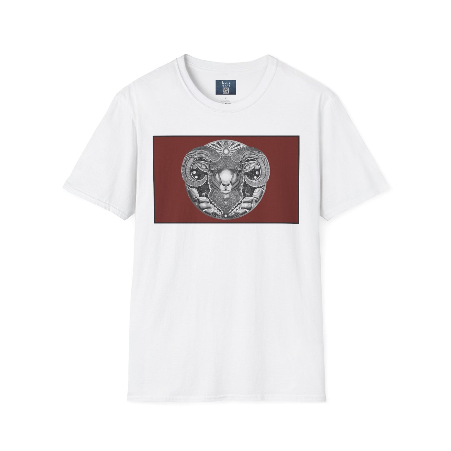 Aries Zodiac Softstyle T-Shirt - Hand-Drawn Celestial Design (Non-AI) Universal