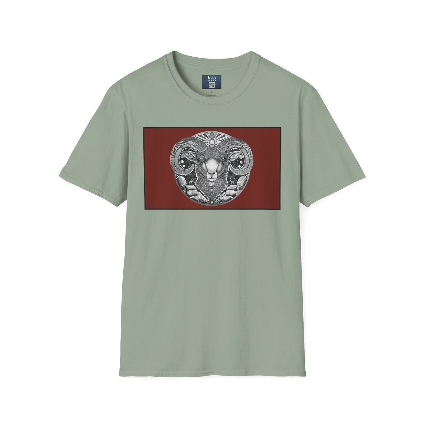 Aries Zodiac Softstyle T-Shirt - Hand-Drawn Celestial Design (Non-AI) Universal