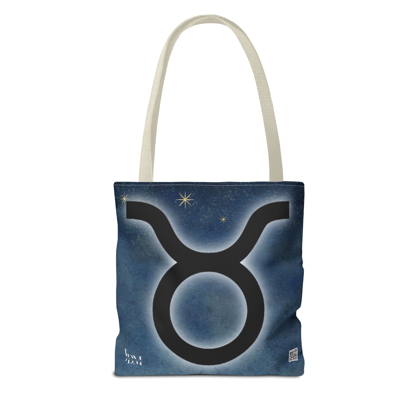 Taurus Zodiac Tote Bag - Hand-Drawn Celestial Design (Non-AI)