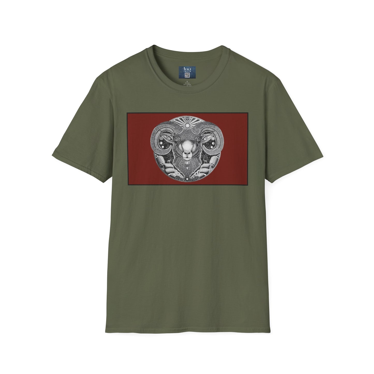 Aries Zodiac Softstyle T-Shirt - Hand-Drawn Celestial Design (Non-AI) Universal