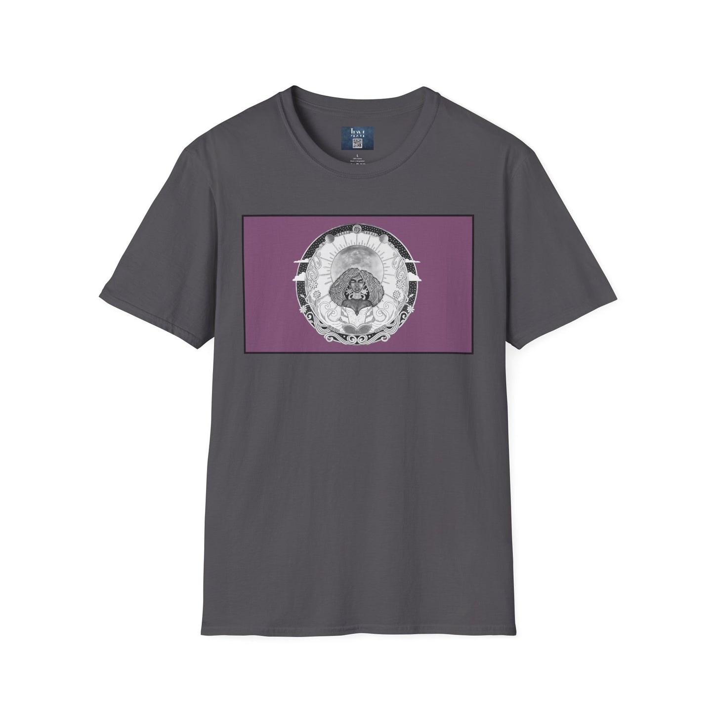 Virgo Zodiac Crew Neck T-Shirt – Hand-Drawn Celestial Design (Non-AI) Universal