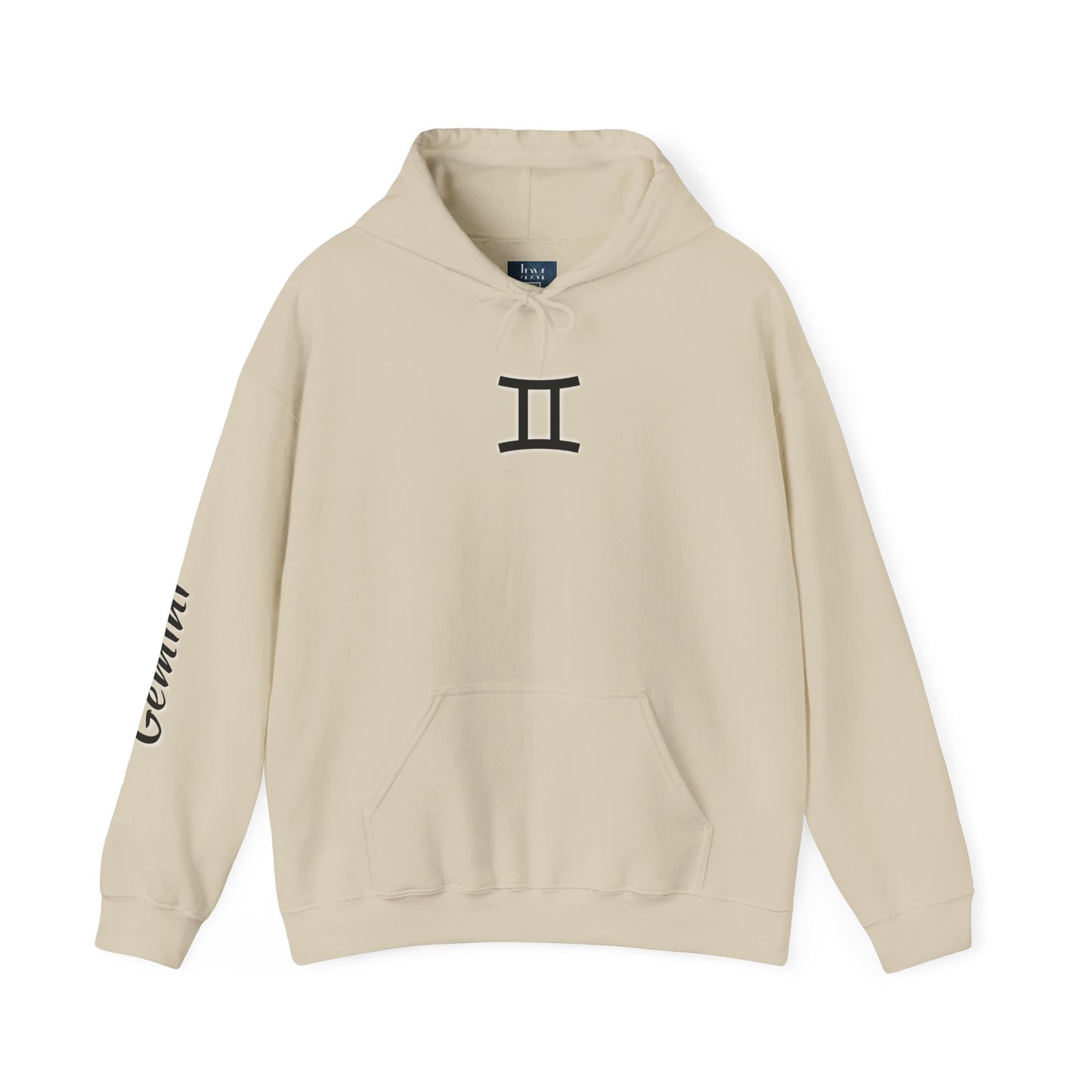 Gemini Zodiac Hoodie - Hand-Drawn Celestial Design (Non-AI)