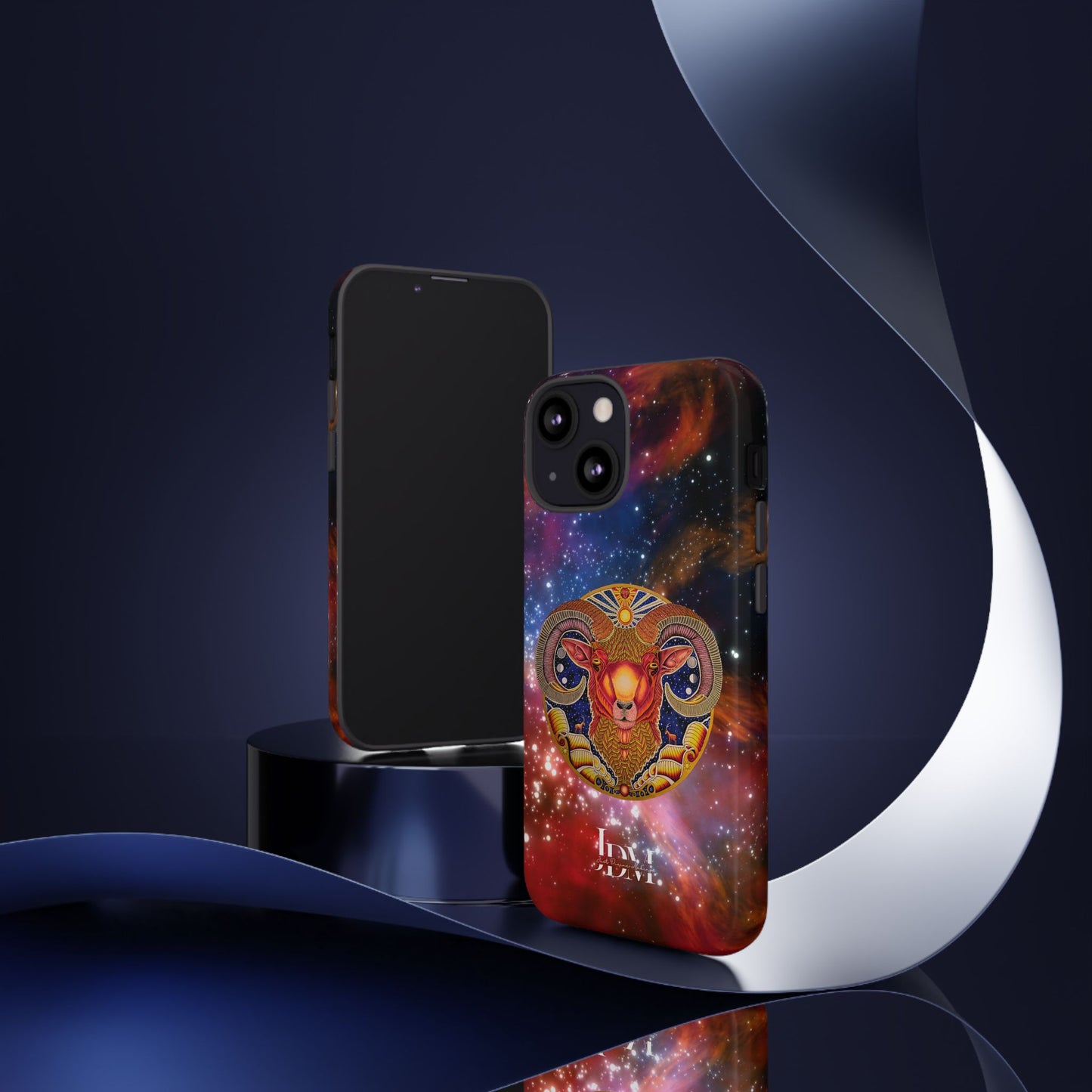 Aries Zodiac Tough Phone Case – Hand-Drawn Celestial Design (Non-AI)