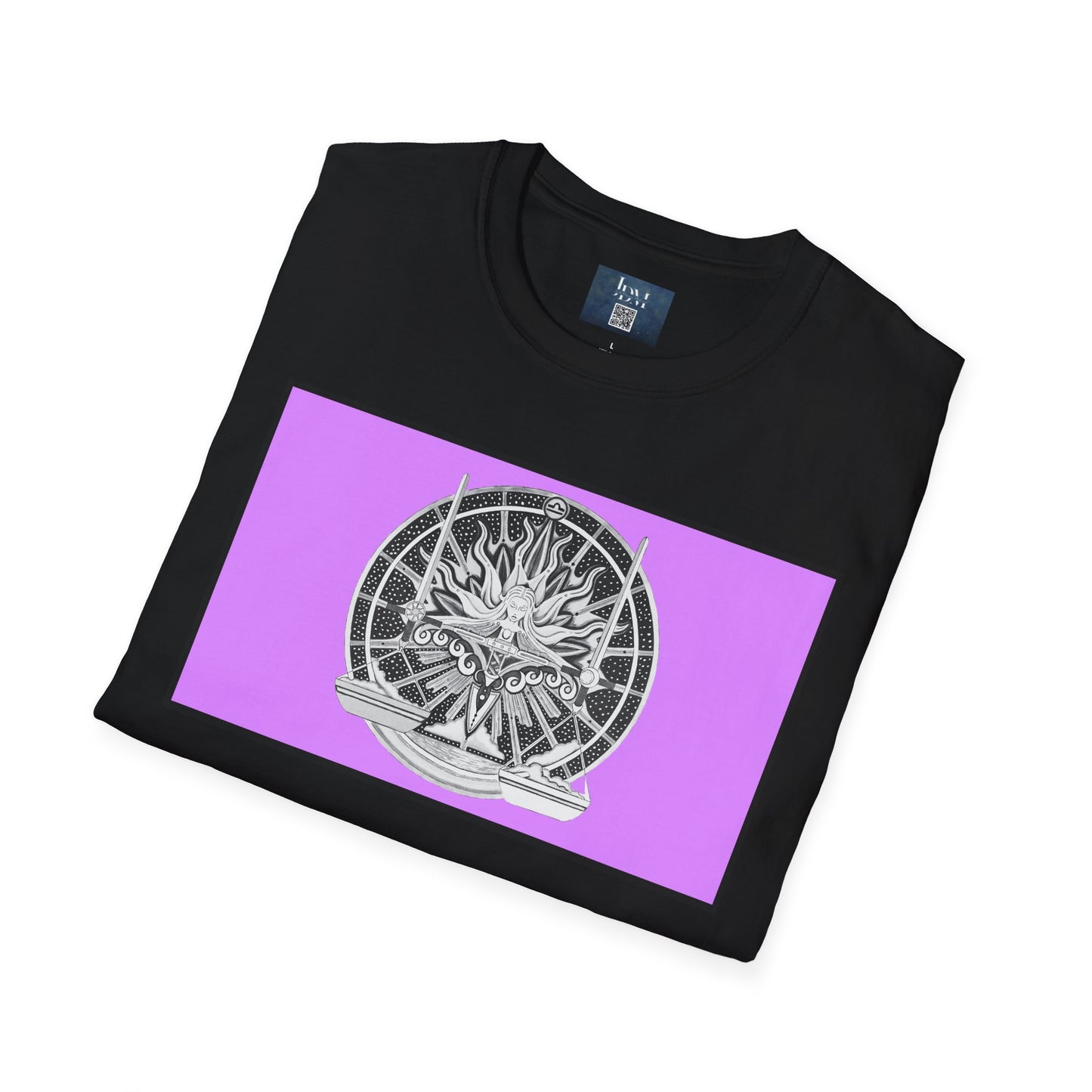 Libra Zodiac Crew Neck T-Shirt – Hand-Drawn Celestial Design (Non-AI)  Universal