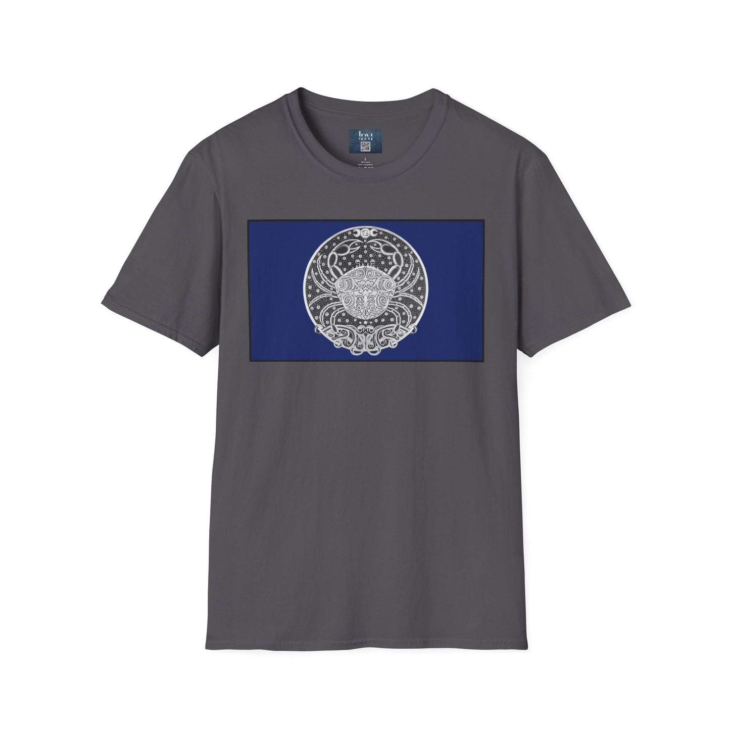 Cancer Zodiac Crew Neck T-Shirt – Hand-Drawn Celestial Design (Non-AI) Universal