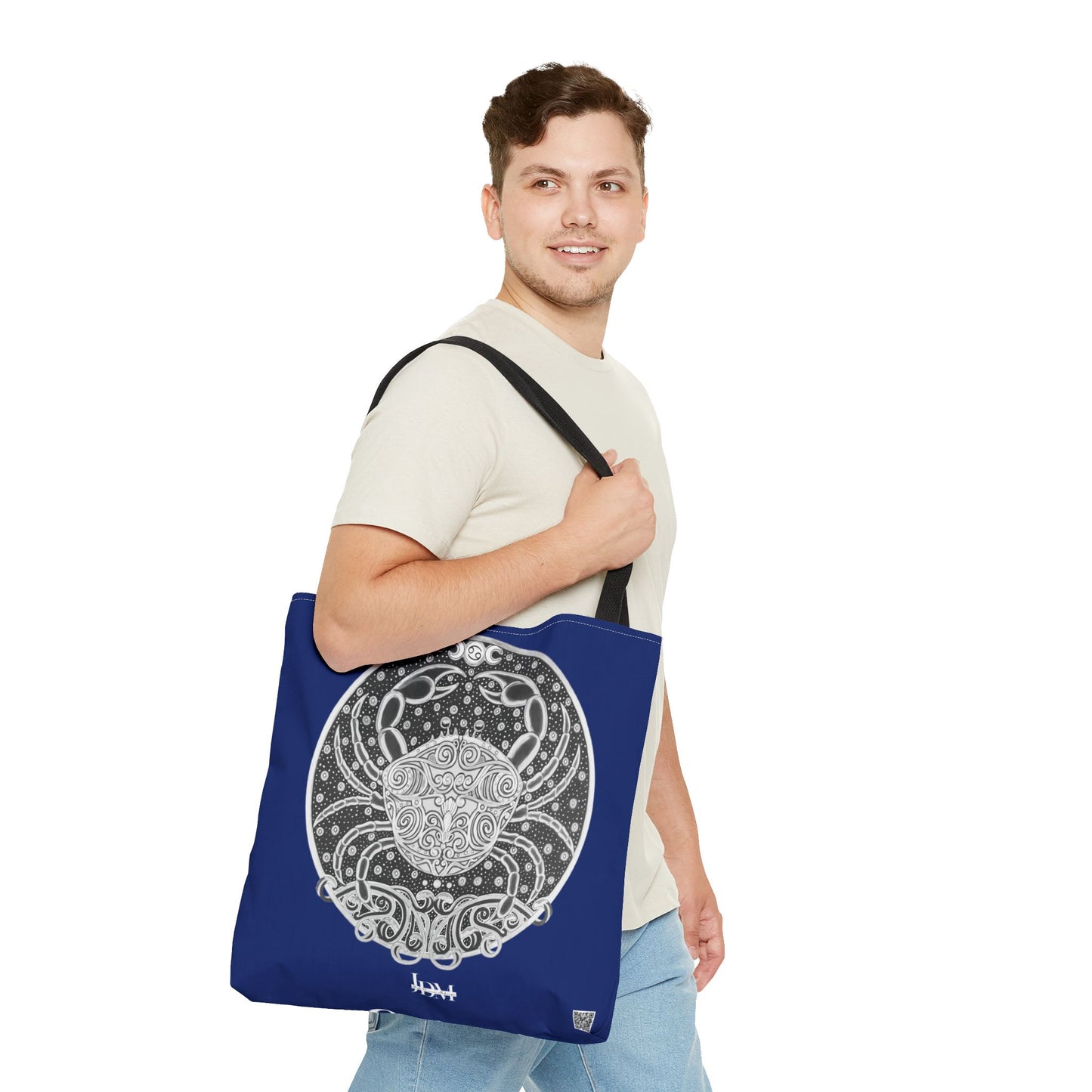 Cancer Zodiac Tote Bag - Hand-Drawn Celestial Design (Non-AI) Universal