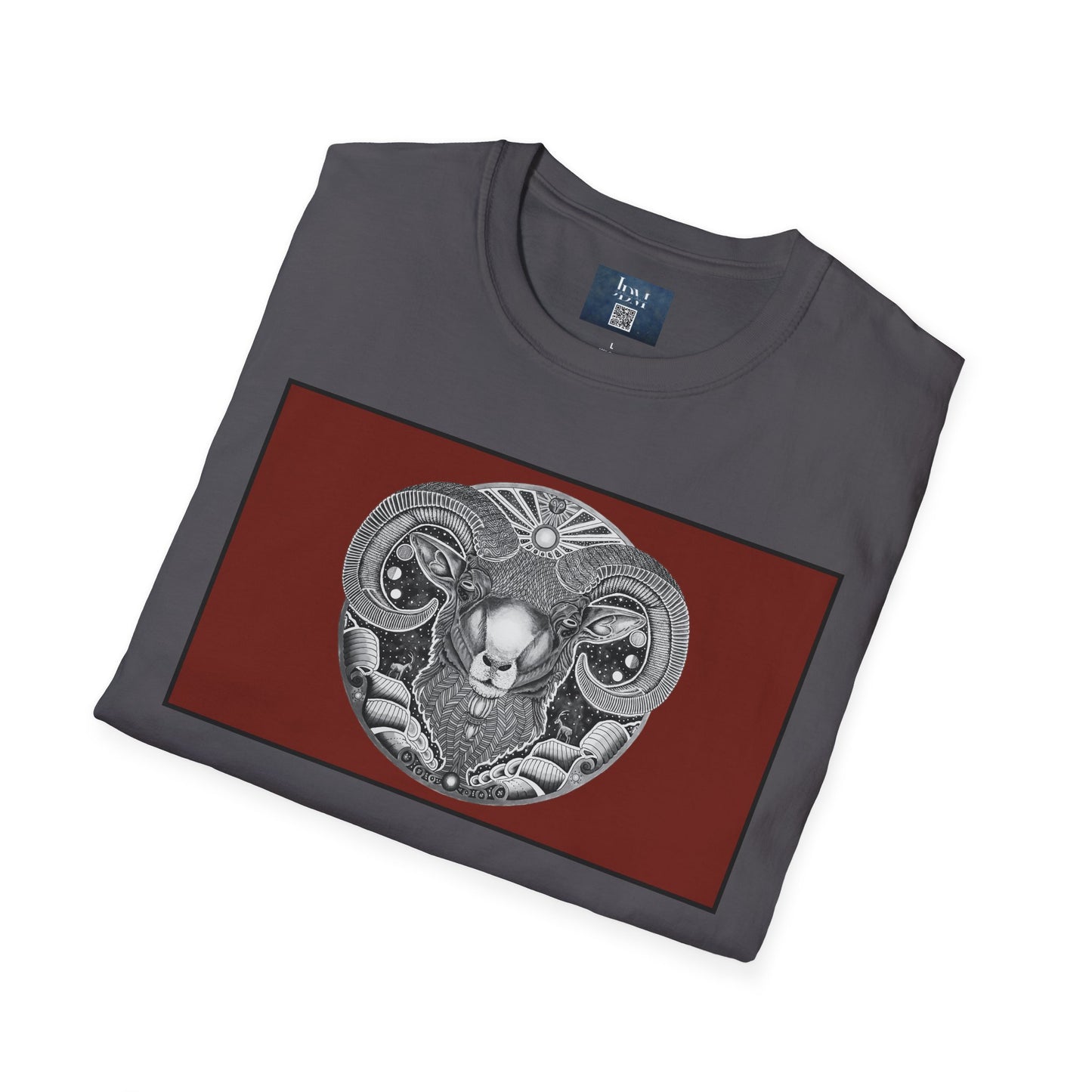 Aries Zodiac Softstyle T-Shirt - Hand-Drawn Celestial Design (Non-AI) Universal