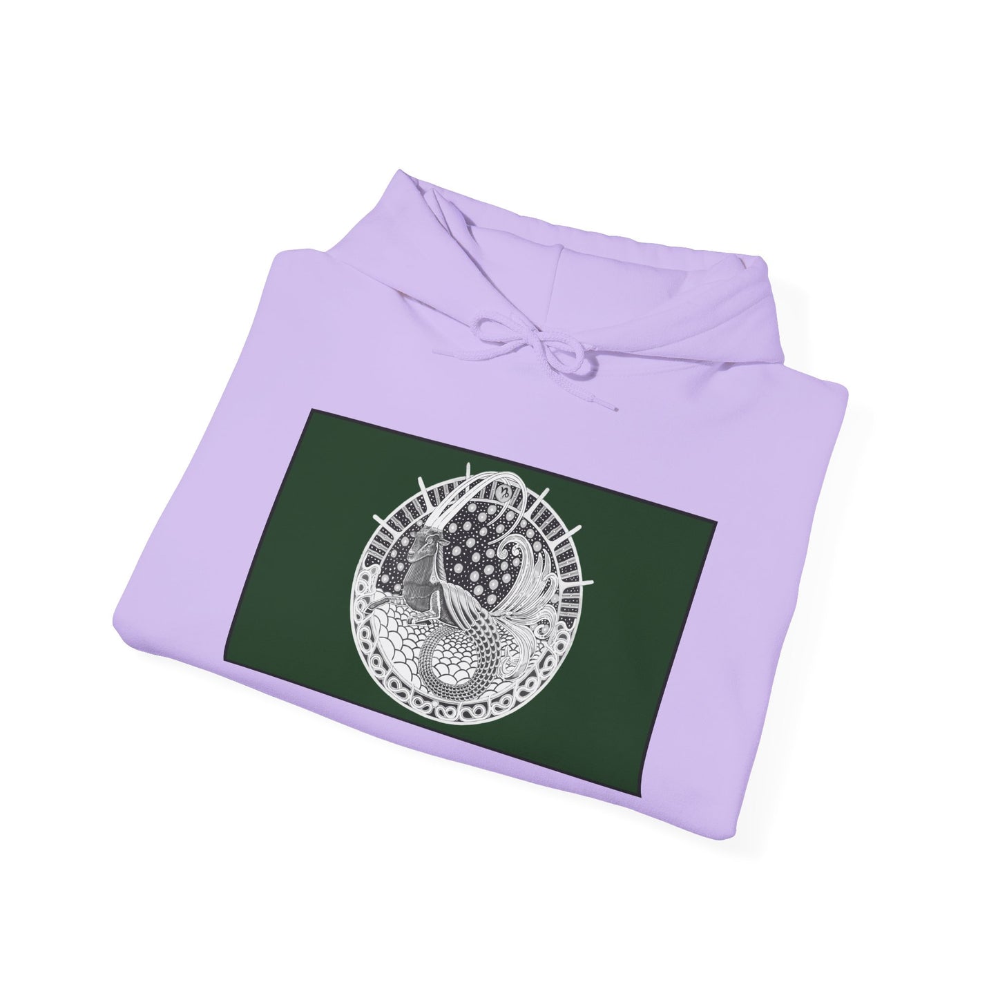 Capricorn Zodiac Hoodie – Hand-Drawn Celestial Design (Non-AI) Universal