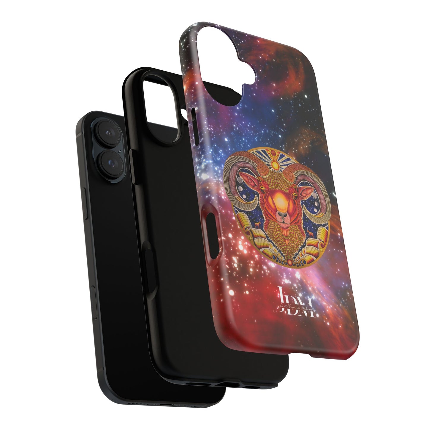 Aries Zodiac Tough Phone Case – Hand-Drawn Celestial Design (Non-AI)