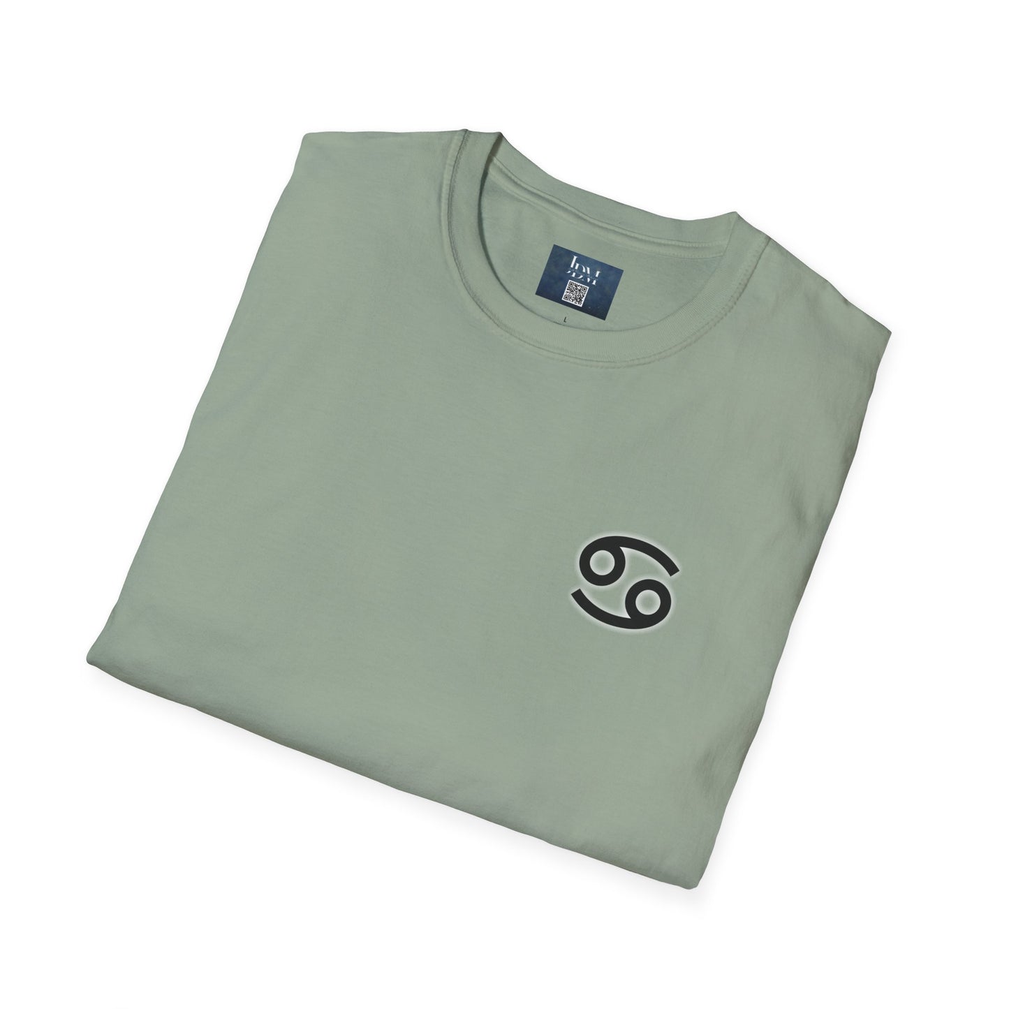 Cancer Zodiac Crew Neck T-Shirt – Hand-Drawn Celestial Design (Non-AI)