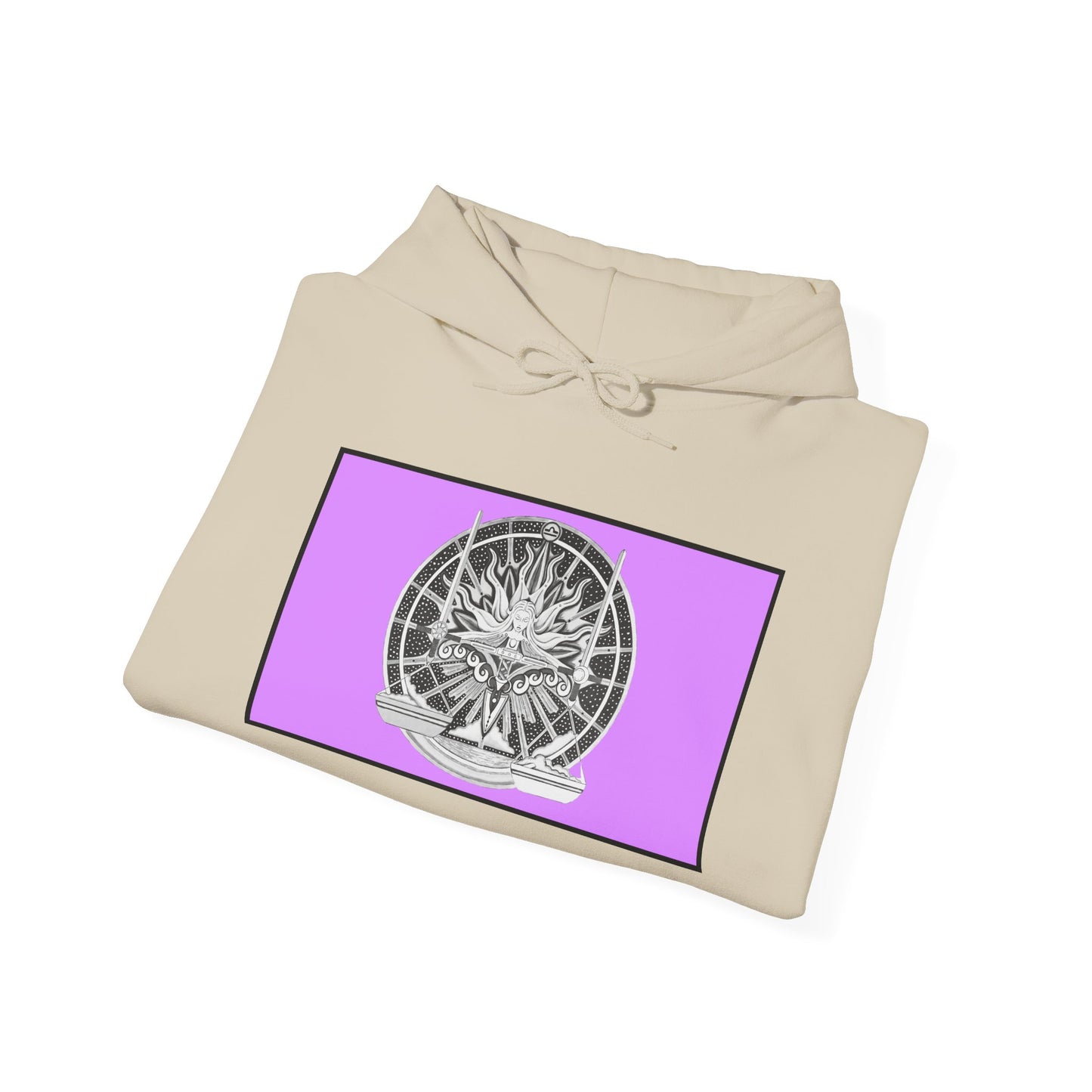 Libra Zodiac Hoodie – Hand-Drawn Celestial Design (Non-AI) Universal