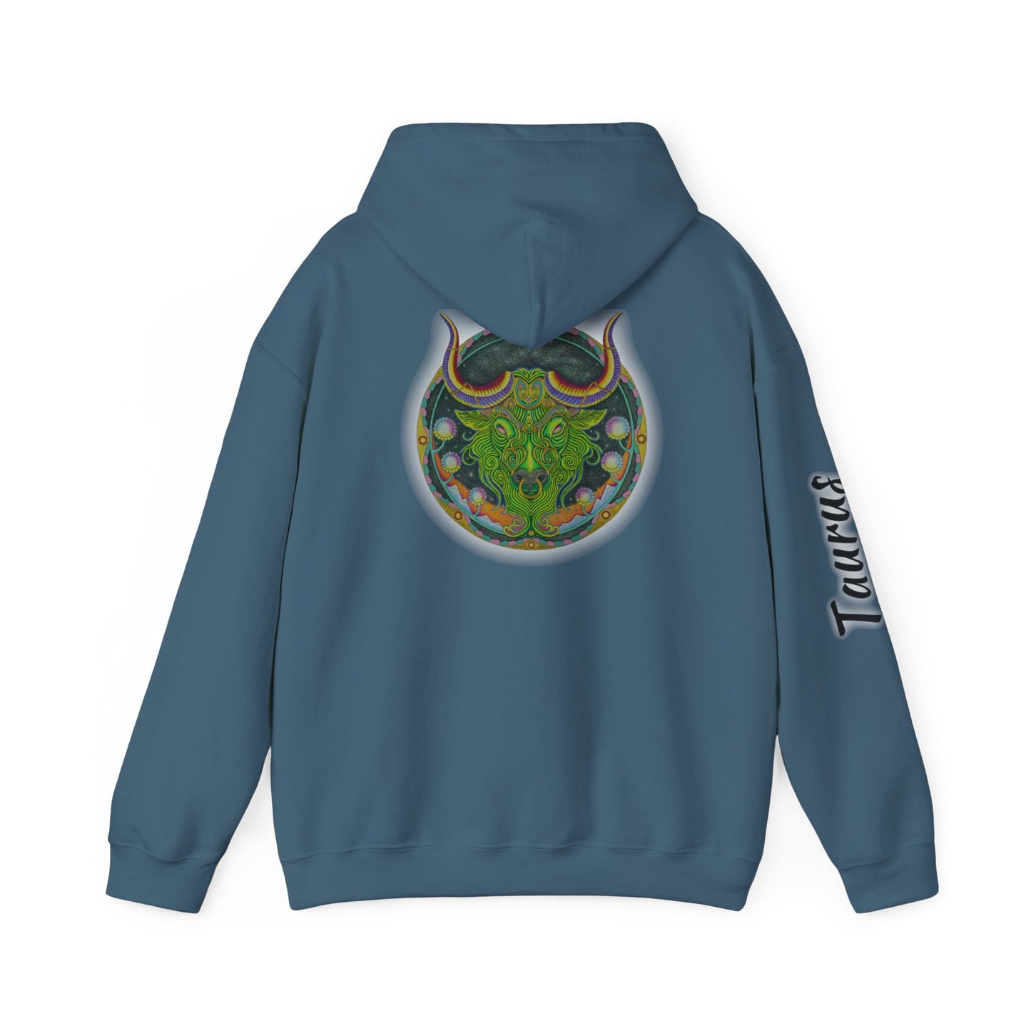 Taurus Zodiac Hoodie - Hand-Drawn Celestial Design (Non-AI)