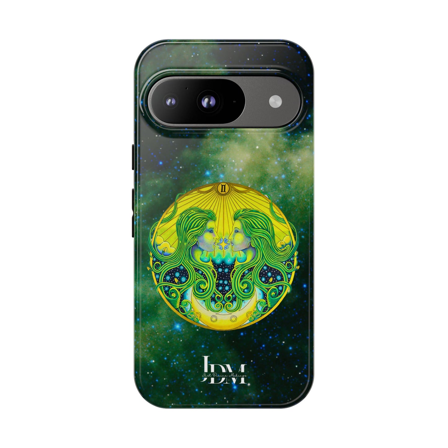 Gemini Zodiac Tough Phone Case – Hand-Drawn Celestial Design (Non-AI)