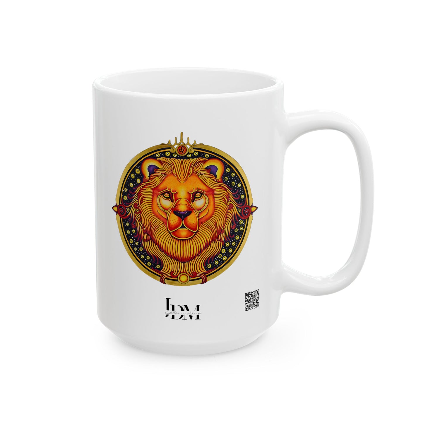 Leo Zodiac Mug – Hand-Drawn Celestial Design (Non-AI)
