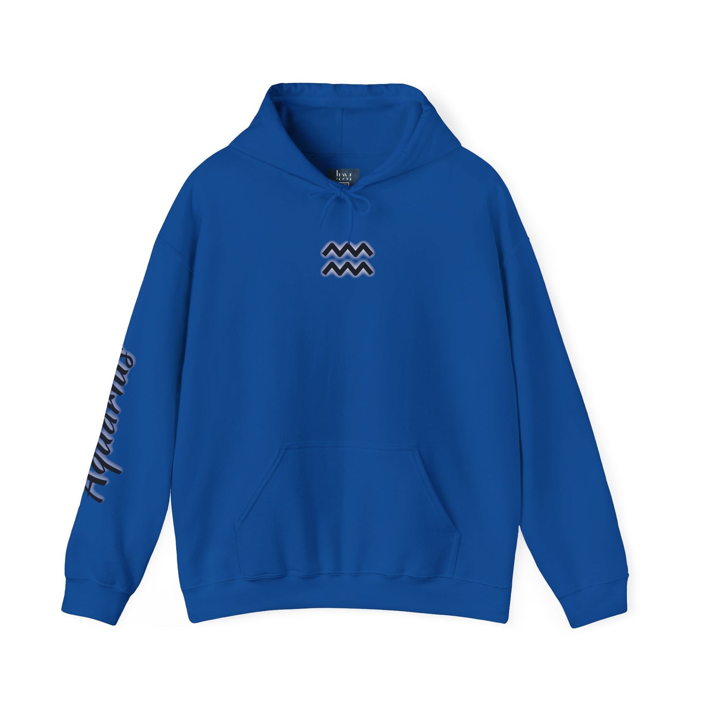Aquarius Zodiac Hoodie – Hand-Drawn Celestial Design (Non-AI)