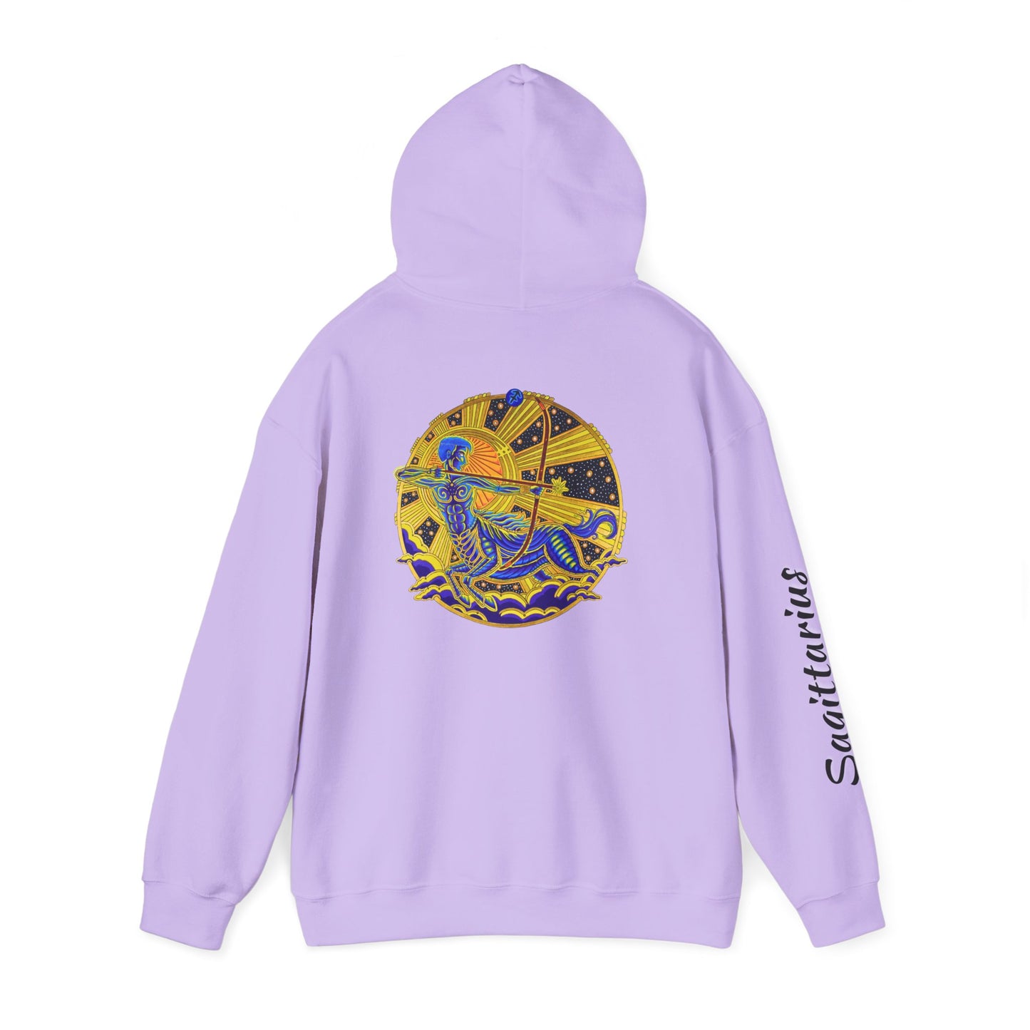 Sagittarius Zodiac Hoodie – Hand-Drawn Celestial Design (Non-AI)