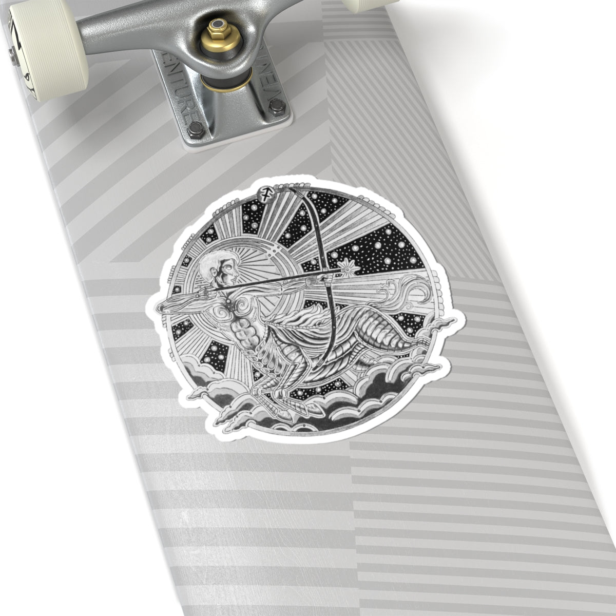 Sagittarius Zodiac Kiss-Cut Sticker - Hand-Drawn Celestial Design (Non-AI) Universal