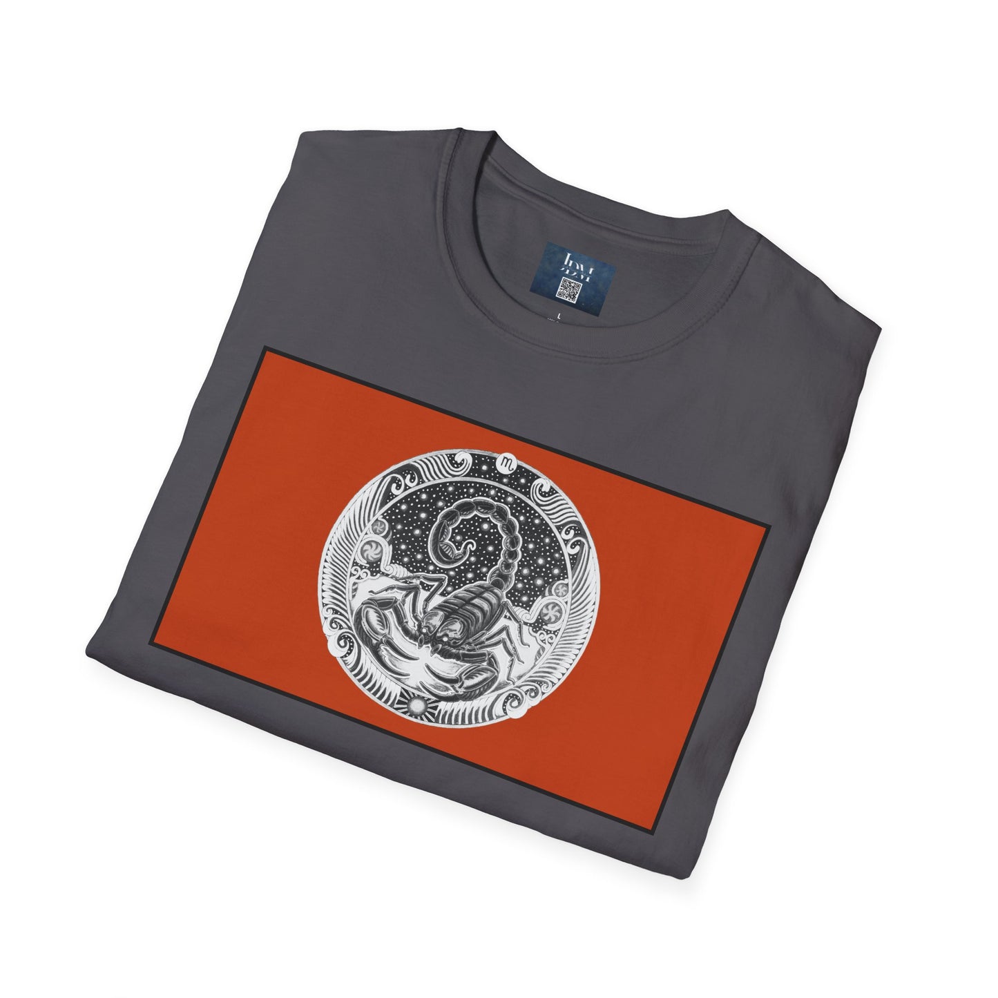 Scorpio Zodiac Crew Neck T-Shirt – Hand-Drawn Celestial Design (Non-AI) Universal
