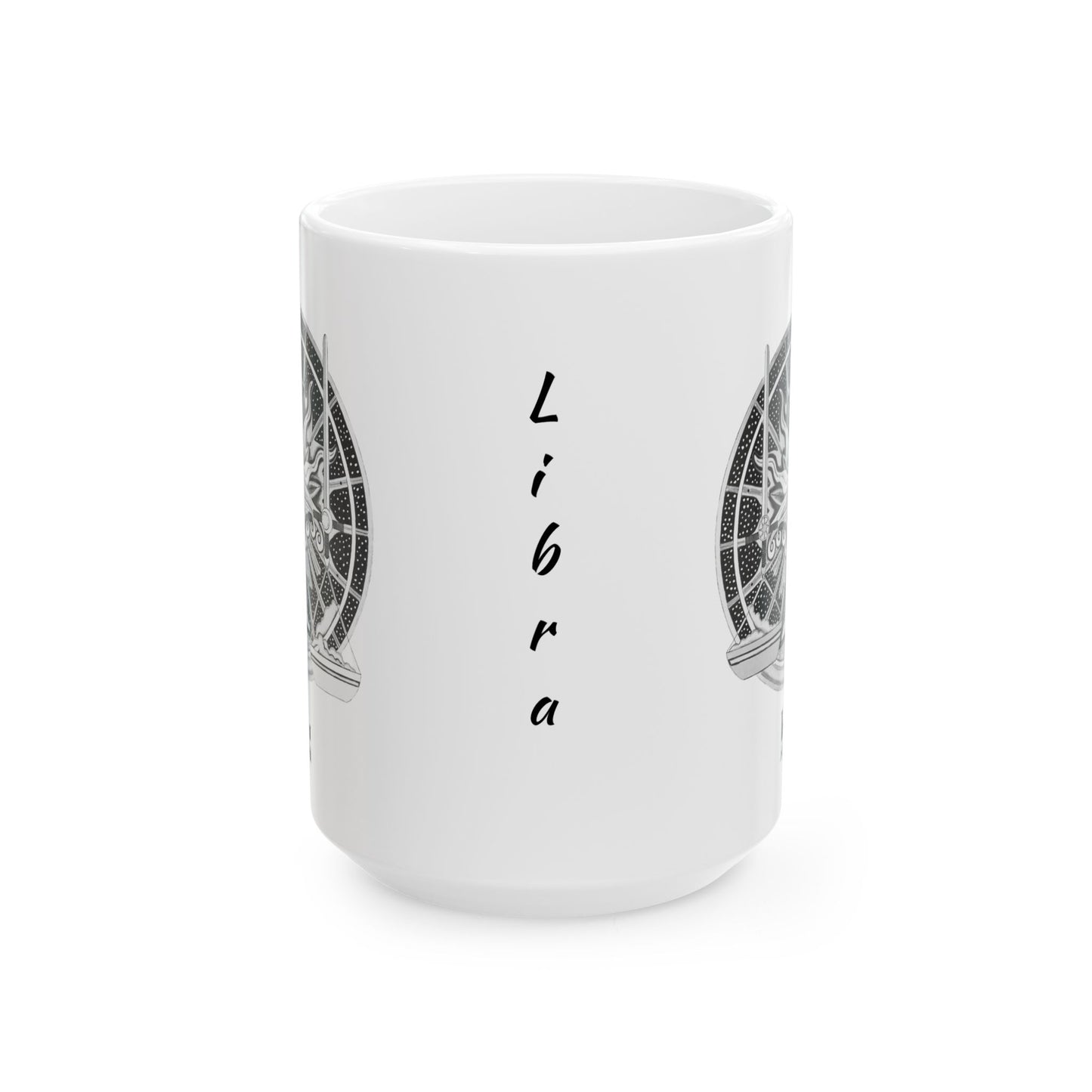 Libra Zodiac Mug – Hand-Drawn Celestial Design (Non-AI) Universal