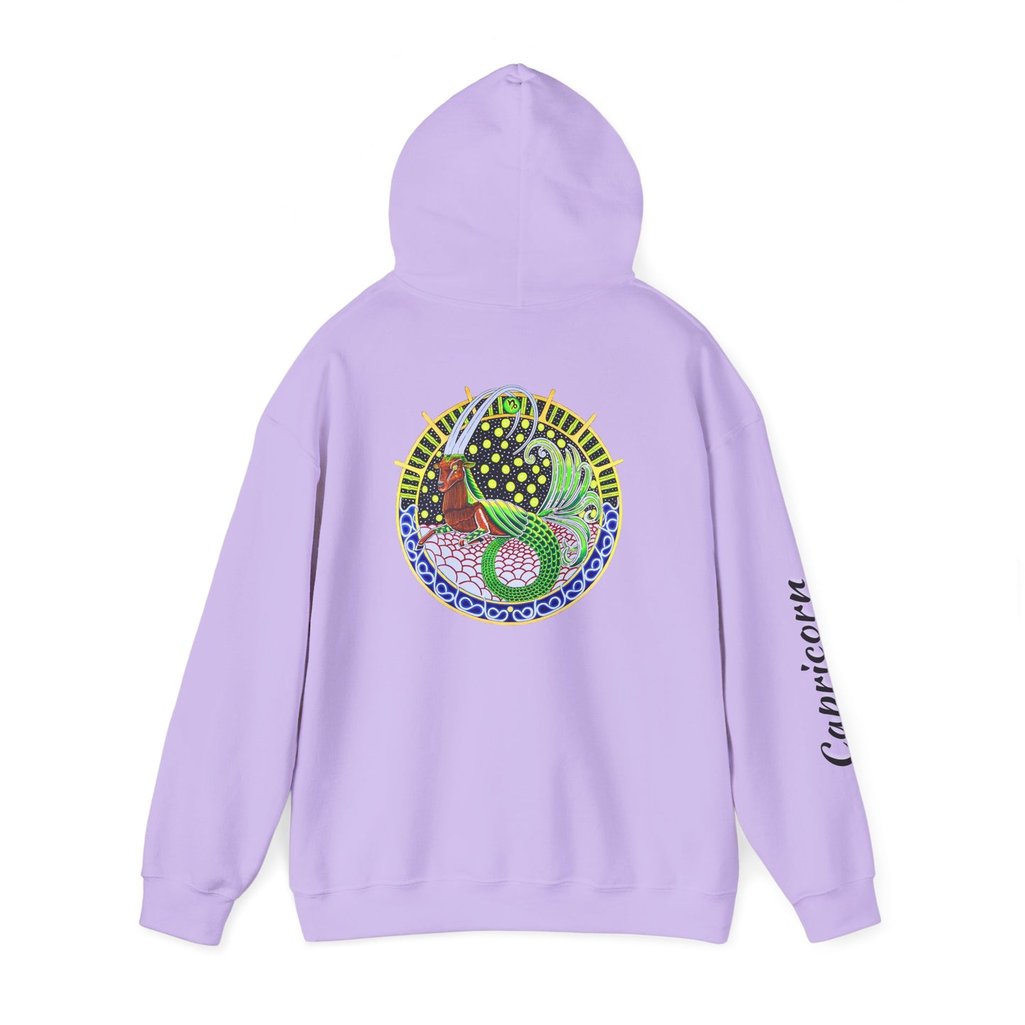 Capricorn Zodiac Hoodie – Hand-Drawn Celestial Design (Non-AI)