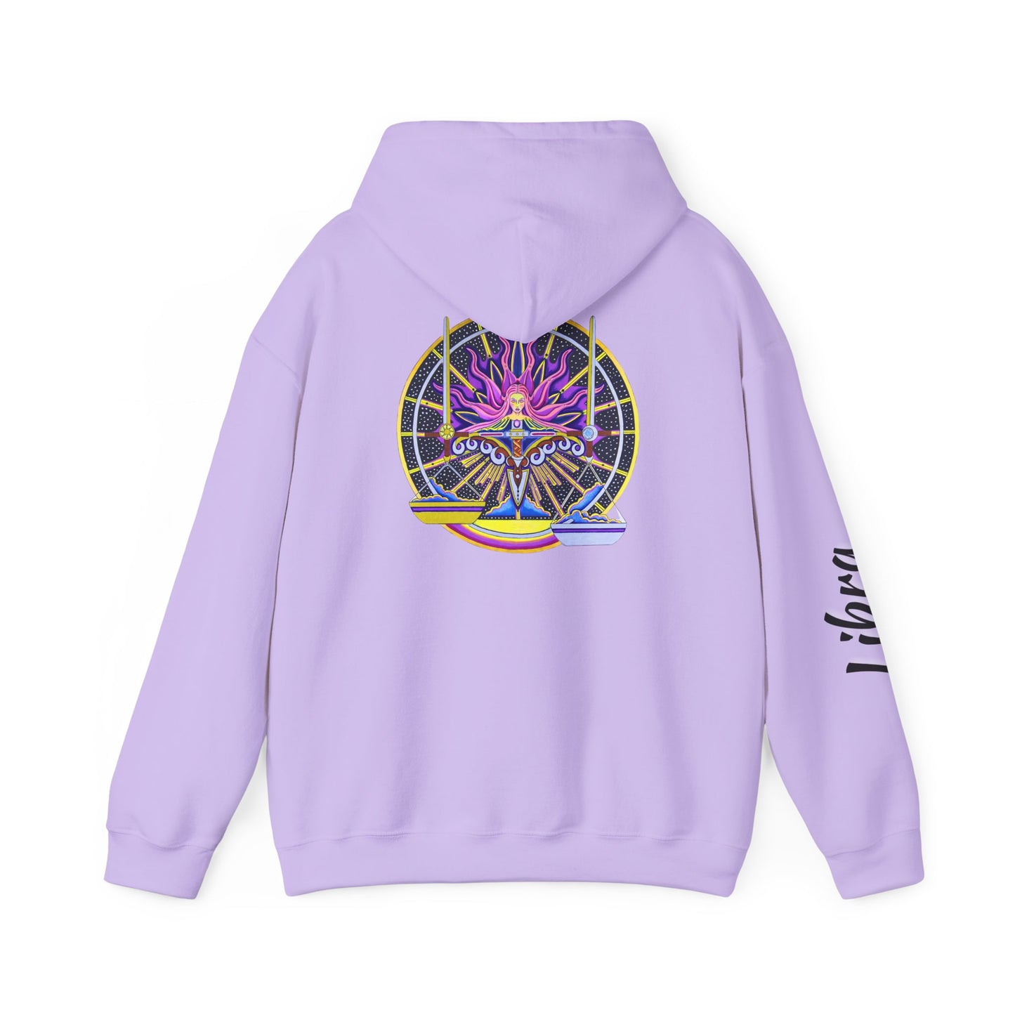 Libra Zodiac Hoodie – Hand-Drawn Celestial Design (Non-AI)